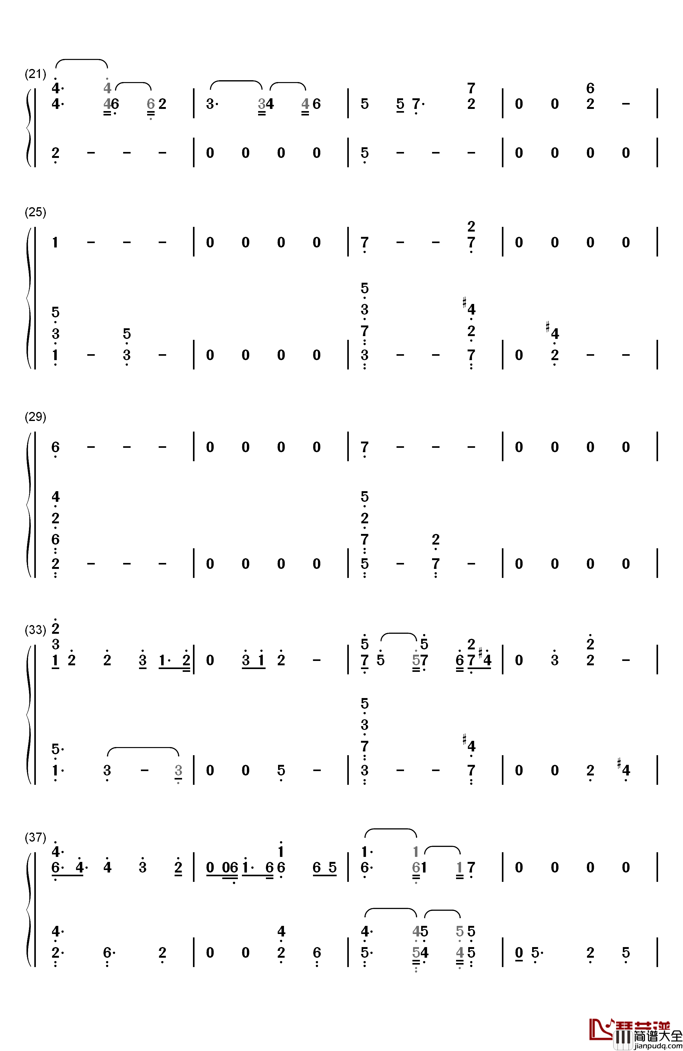 Undecided钢琴简谱_数字双手_Chris_Brown