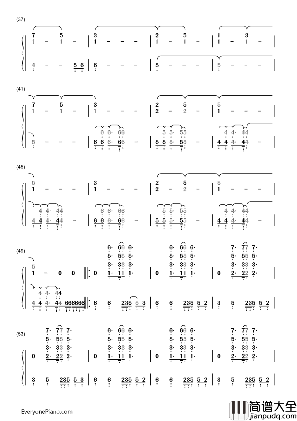 Major_Minus钢琴简谱_数字双手_Coldplay