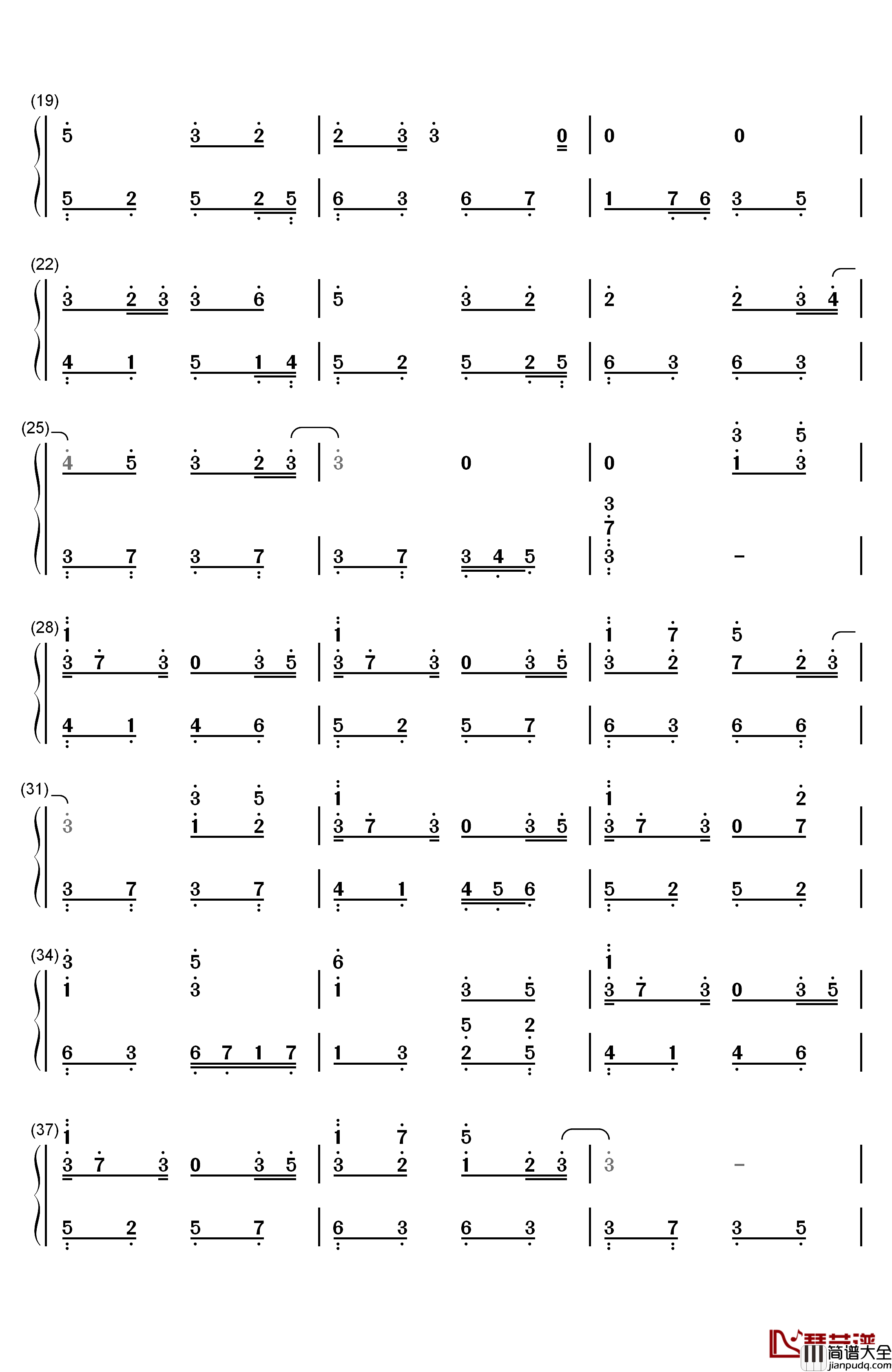 Part_of_Me(你只是我的另一半)钢琴简谱_数字双手_滨崎步