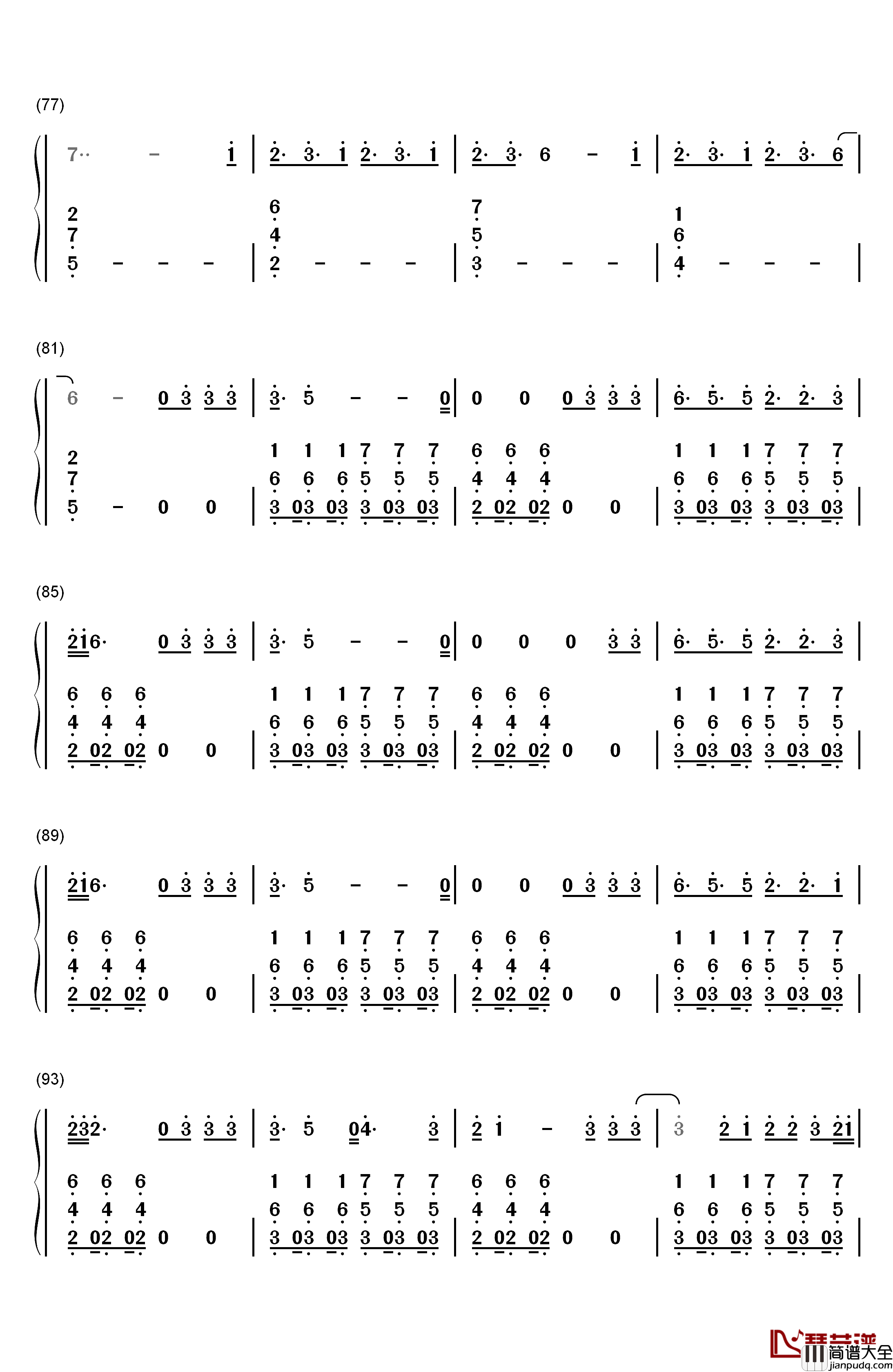 Desire钢琴简谱_数字双手_Years_&_Years