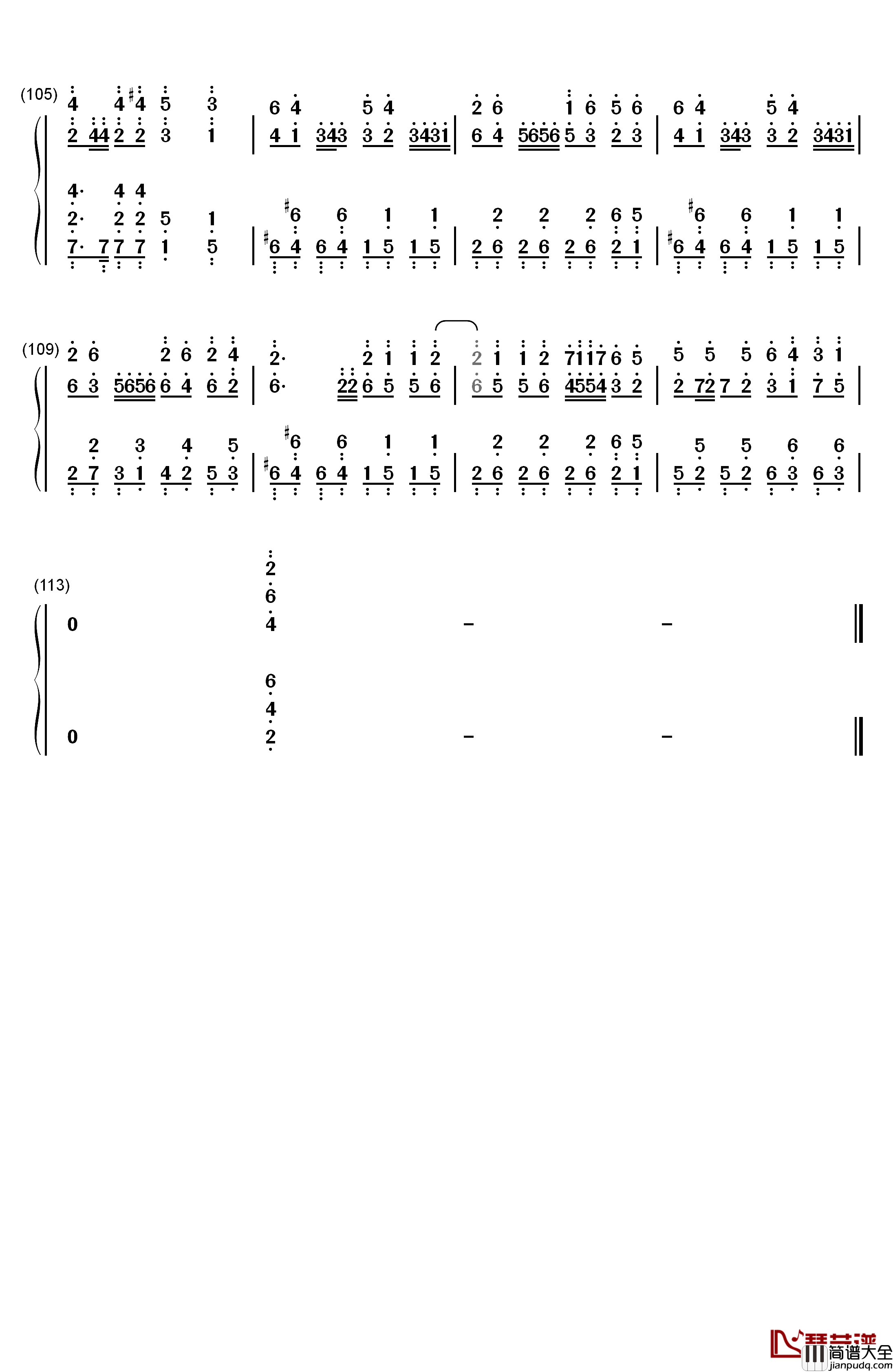 Night_of_Nights钢琴简谱_数字双手_东方Project