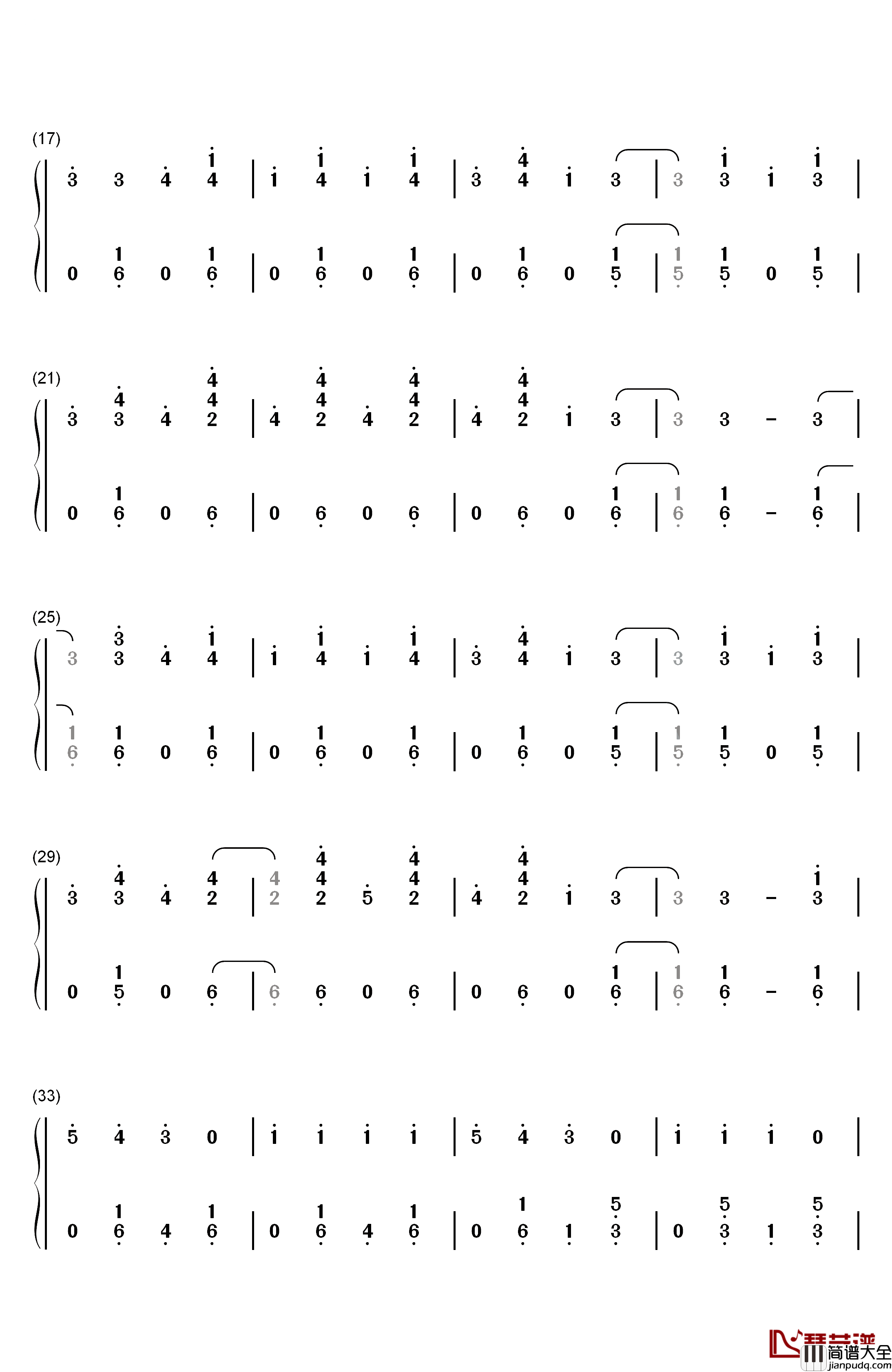 Bella钢琴简谱_数字双手_Wolfine