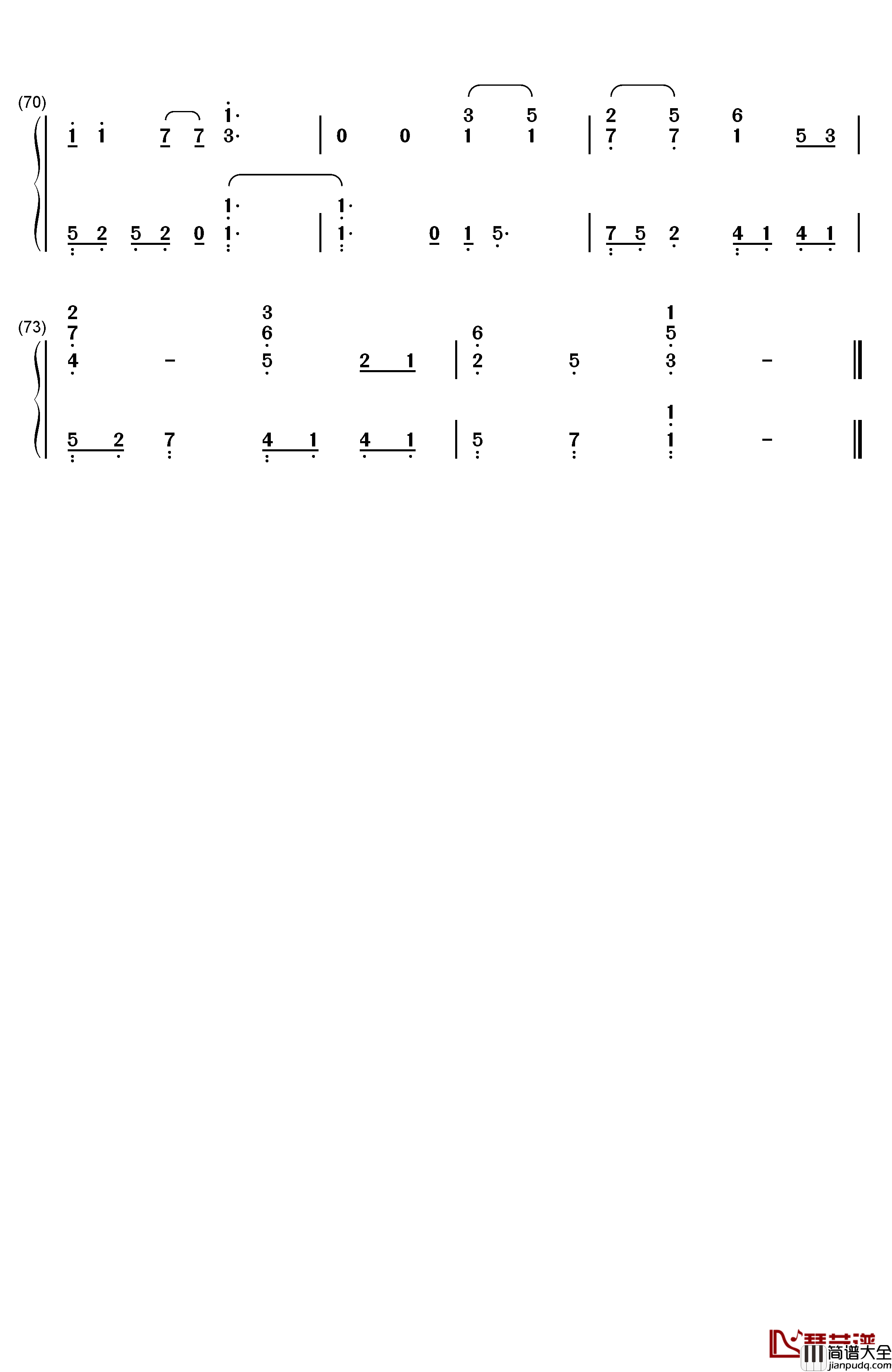 劳斯莱斯钢琴简谱_数字双手_何韵诗