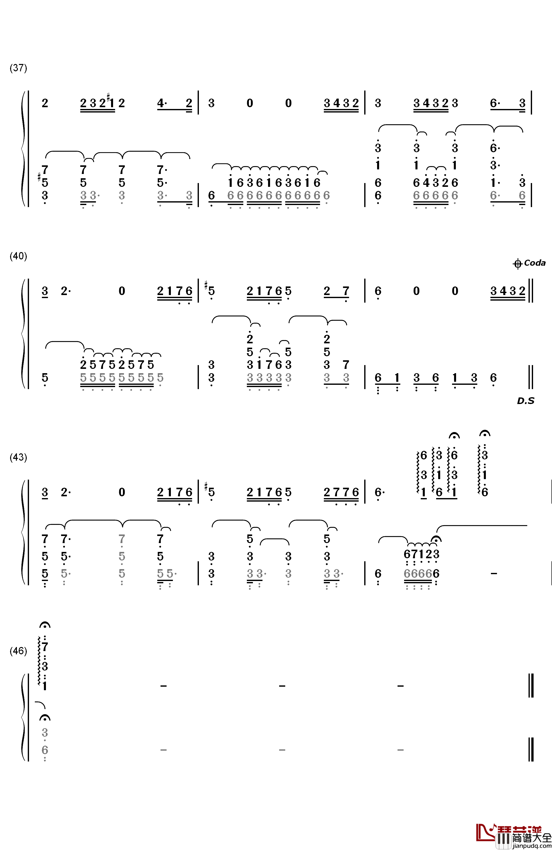 Salvatore钢琴简谱_数字双手_Lana_Del_Rey