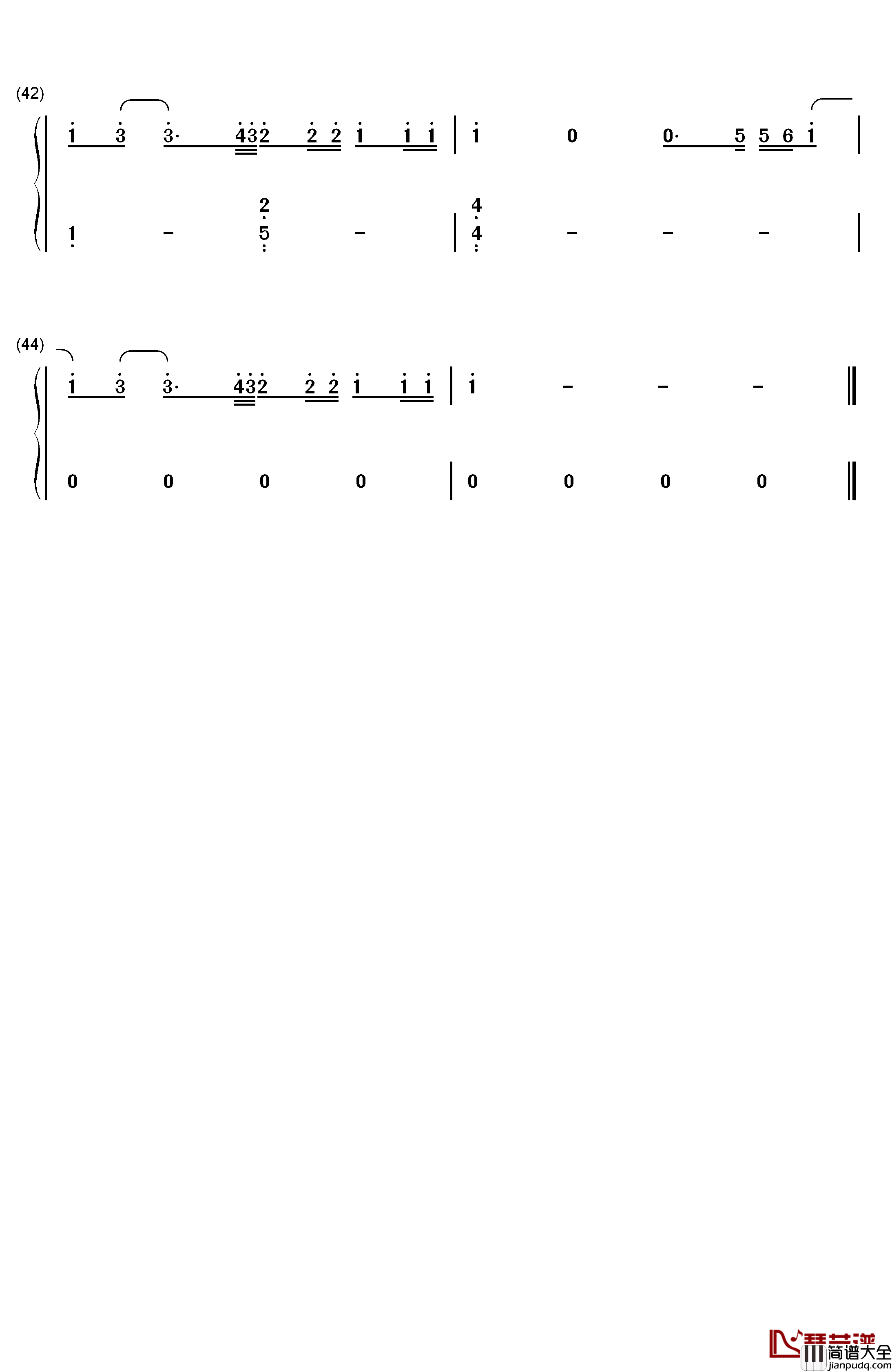 Life_for_Rent钢琴简谱_数字双手_Dido