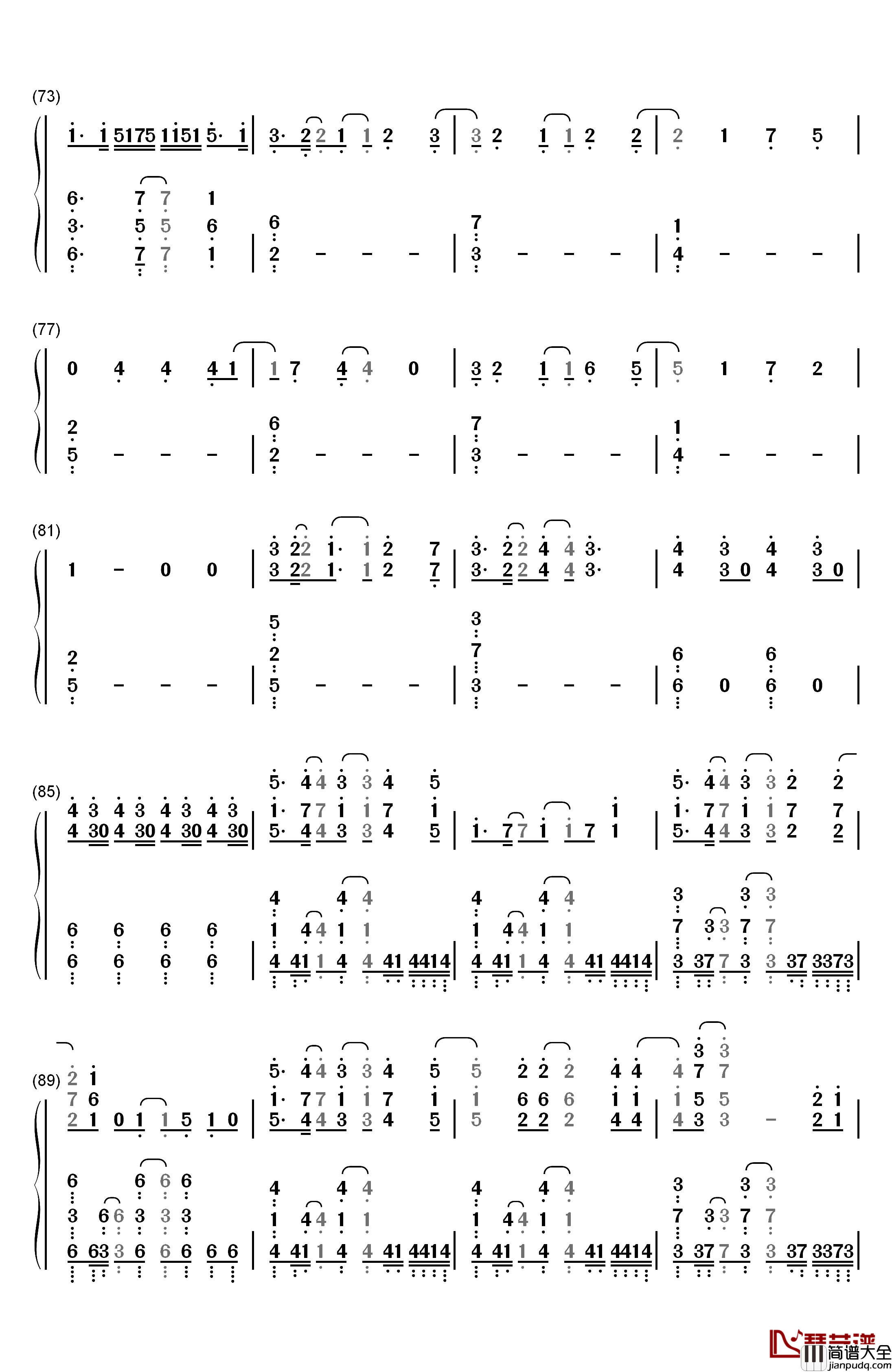 KISS_OF_DEATH钢琴简谱_数字双手_中岛美嘉