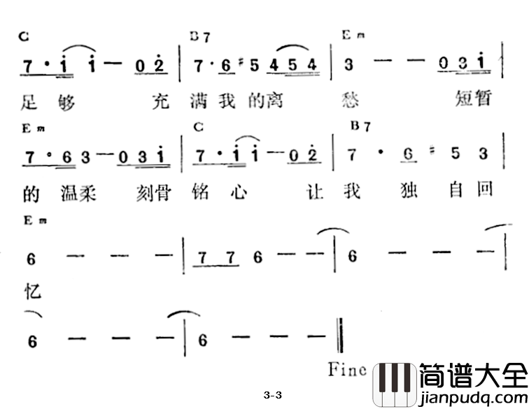 短暂的温柔简谱_刘卓辉词/黄家驹曲Beyond_