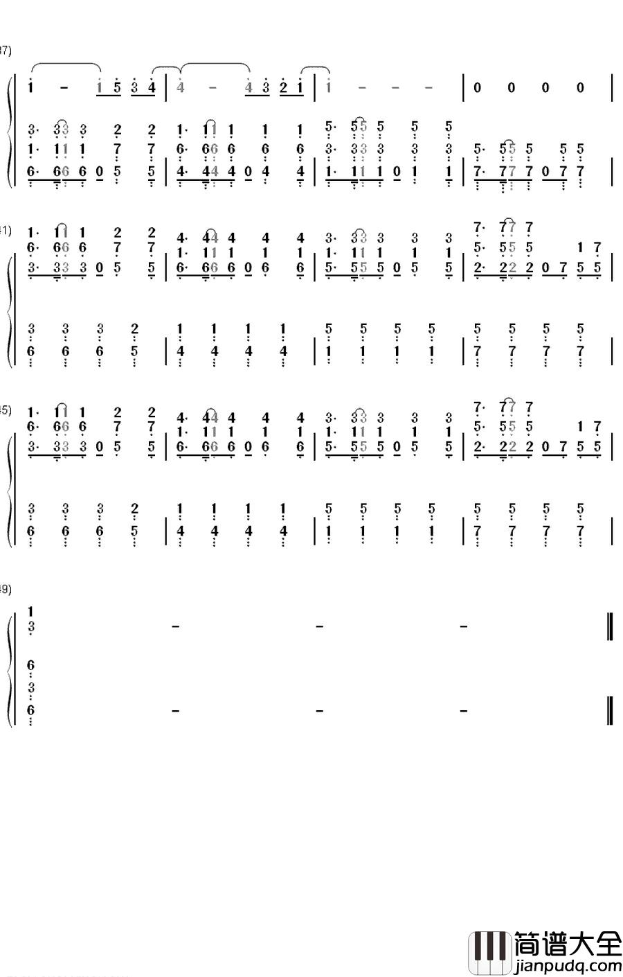 A_Sky_Full_of_Stars钢琴简谱_数字双手_Coldplay