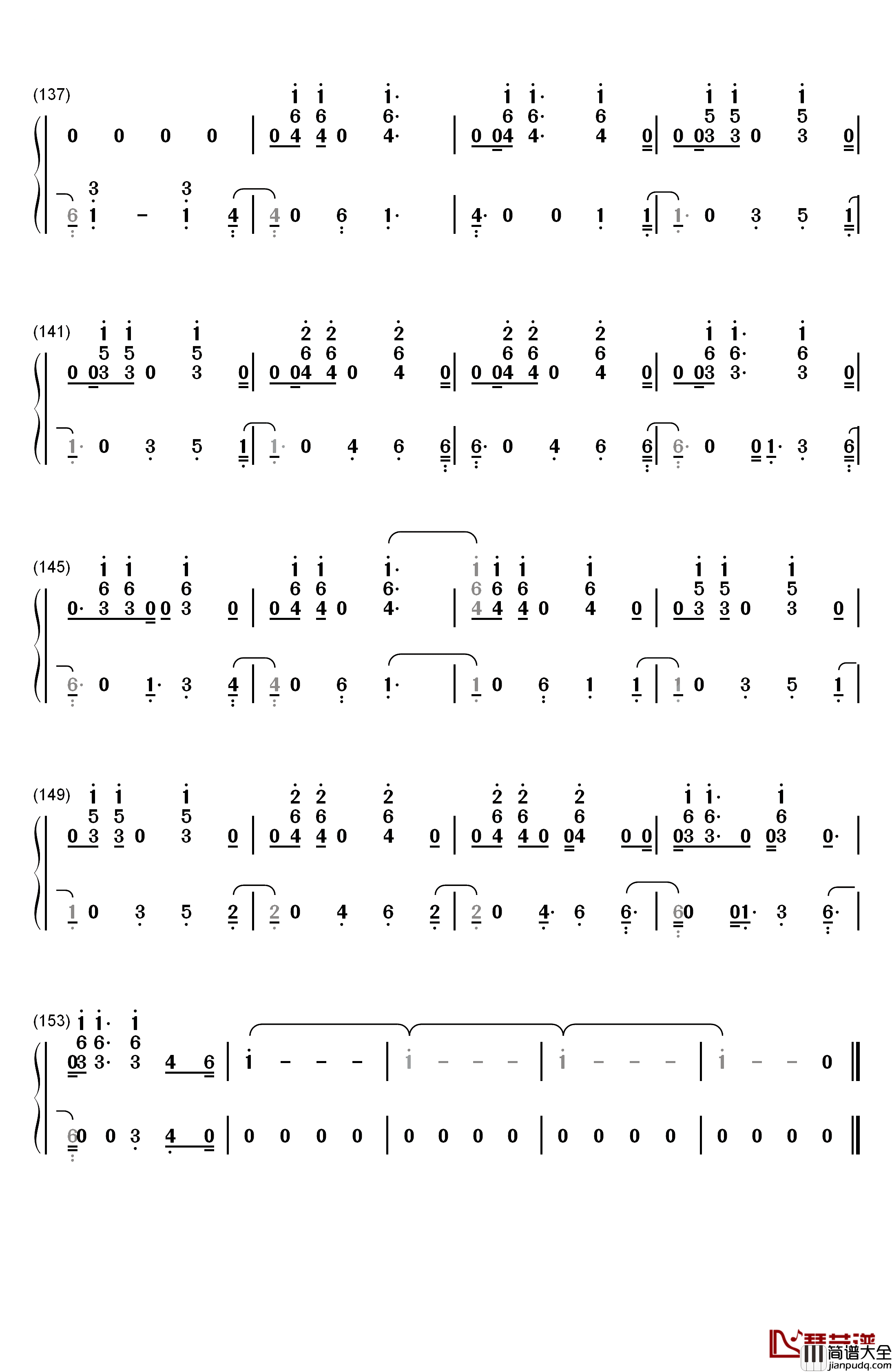 Bella钢琴简谱_数字双手_Wolfine