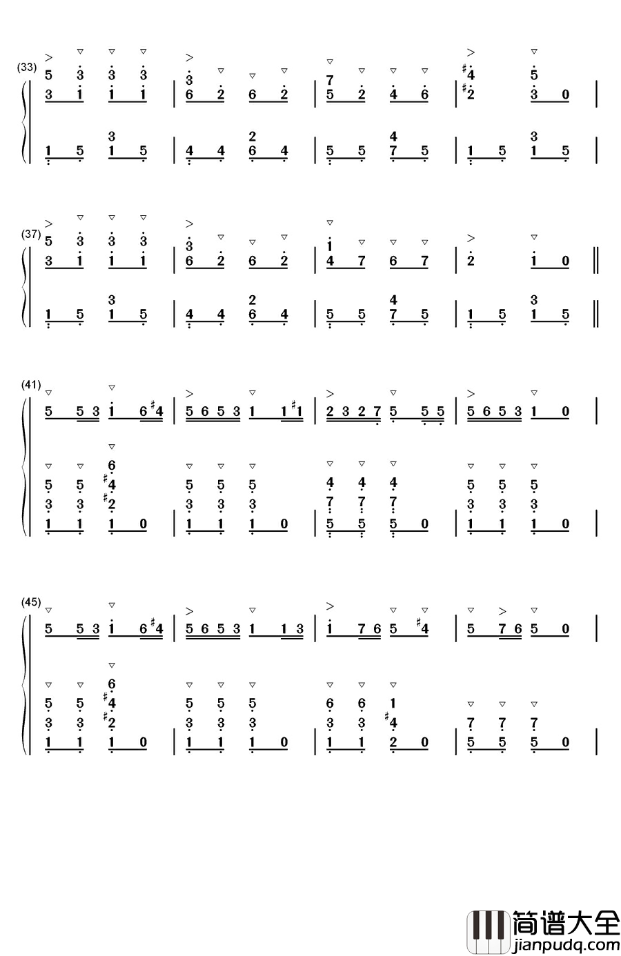 农夫舞曲钢琴简谱_数字双手_鲍姆费尔德