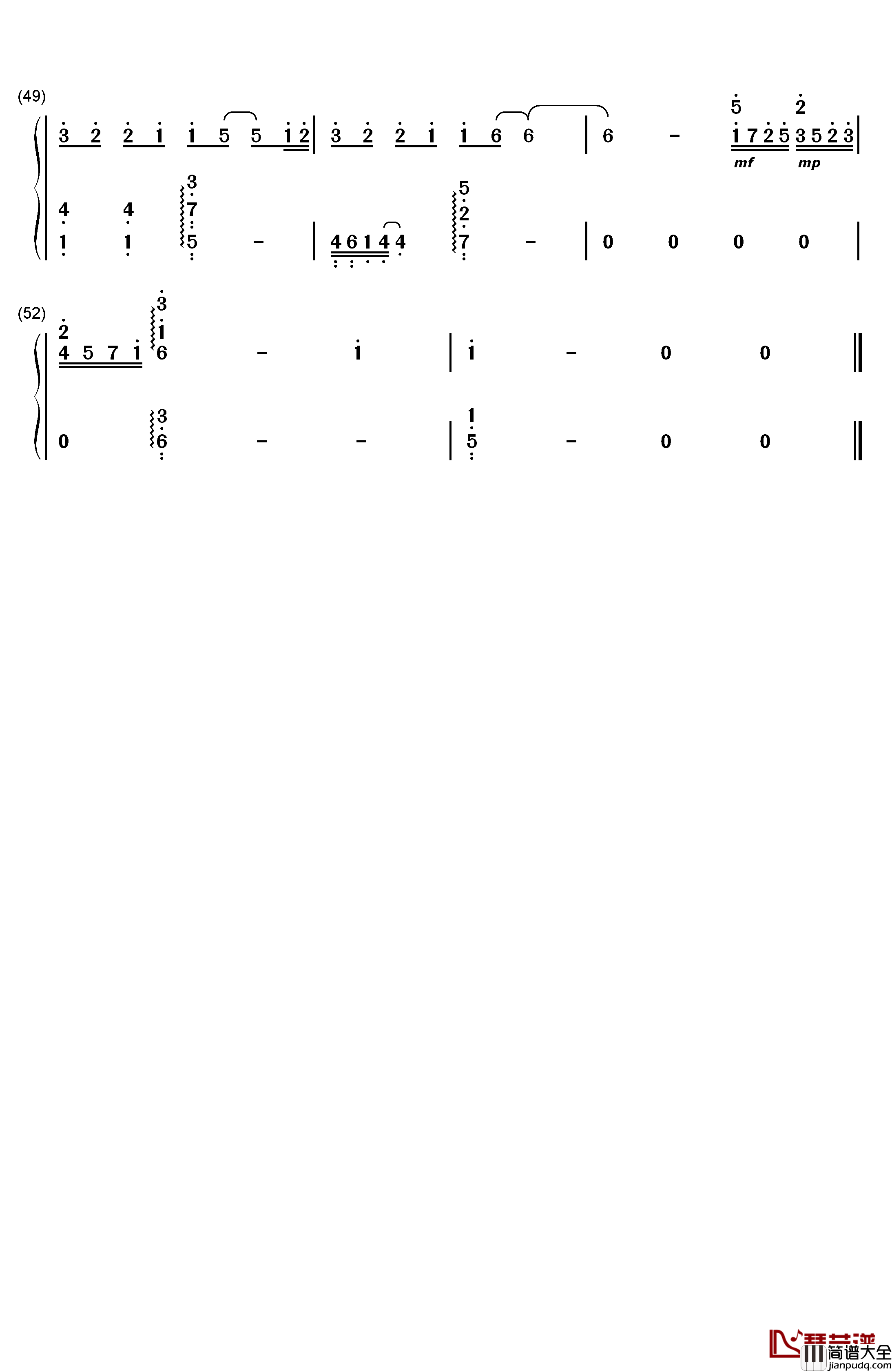 同手同脚钢琴简谱_数字双手_温岚