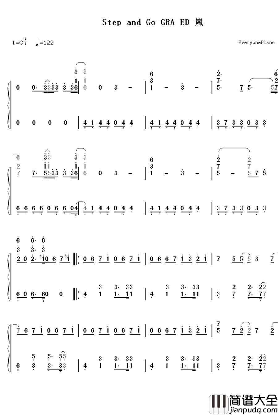 Step_and_Go钢琴简谱_数字双手_岚
