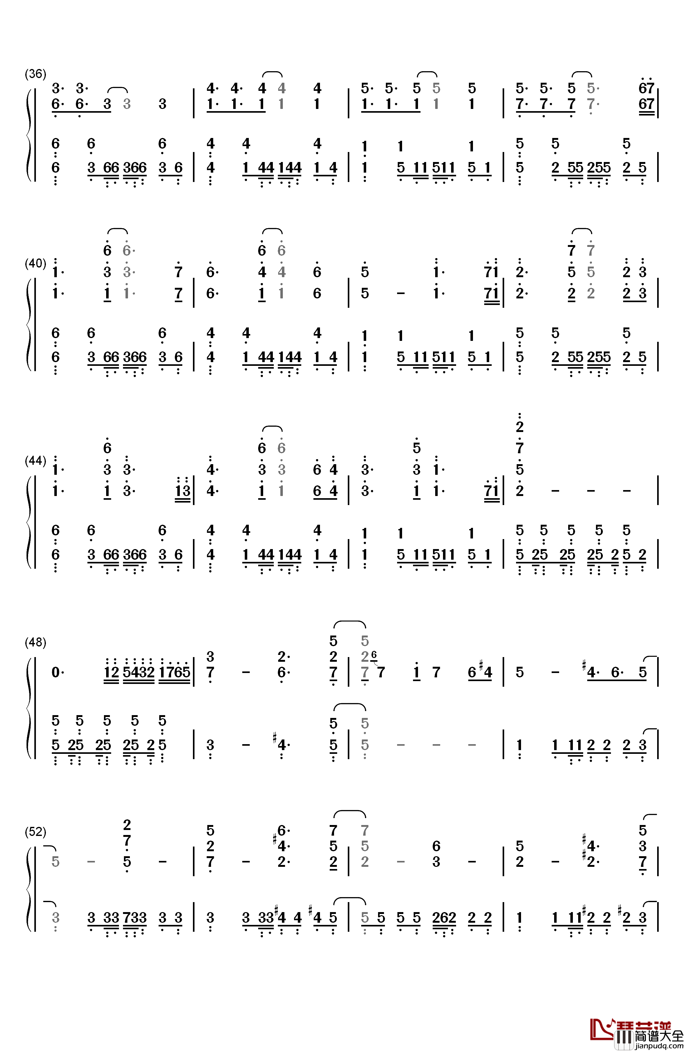 Allied_Force钢琴简谱_数字双手_林ゆうき