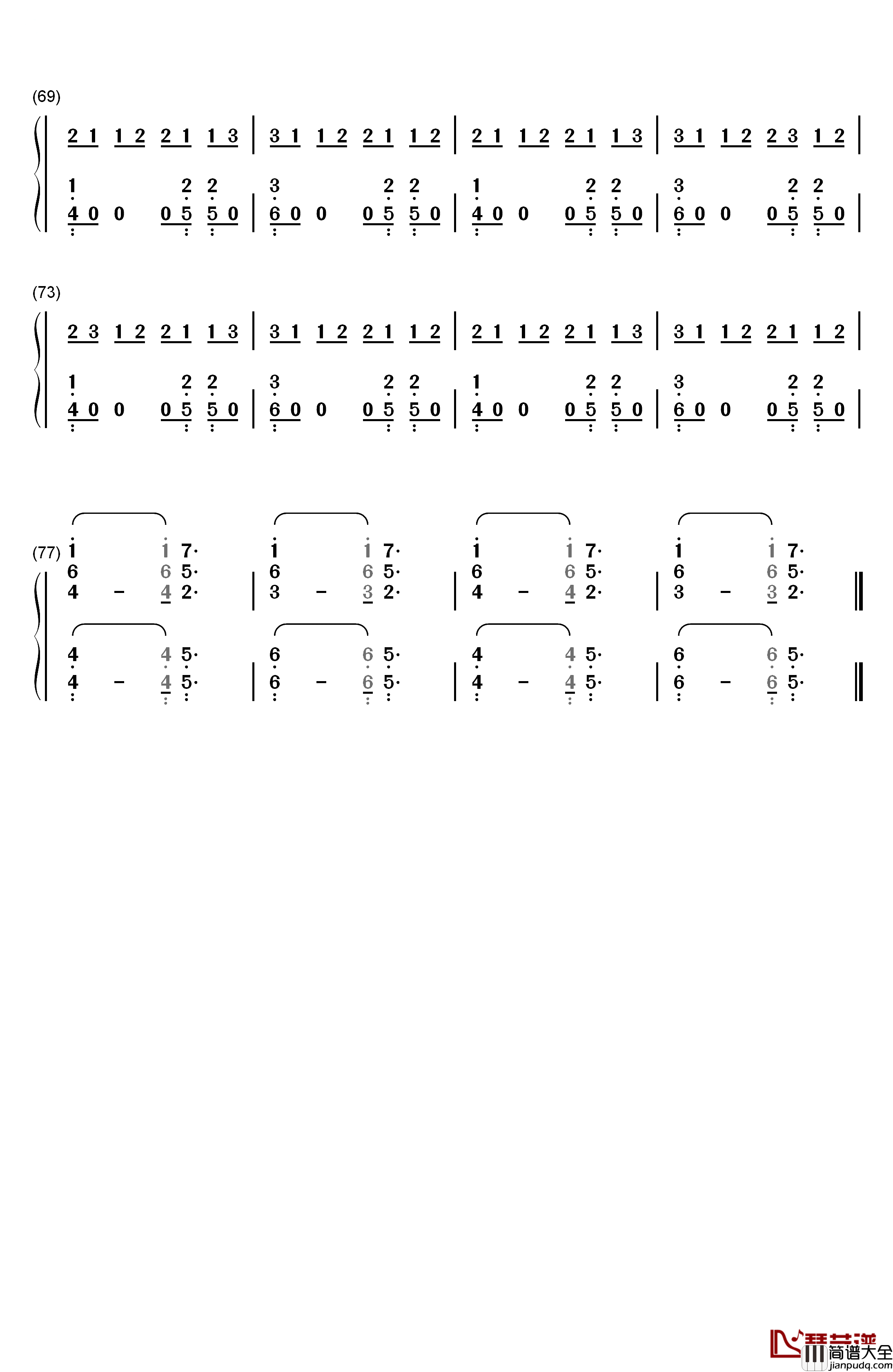 Closer钢琴简谱_数字双手_The_Chainsmokers