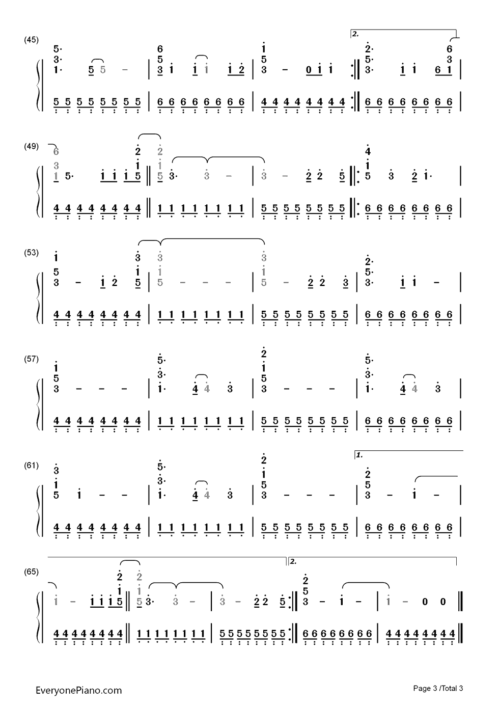 With_Or_Without_You钢琴简谱_数字双手_U2