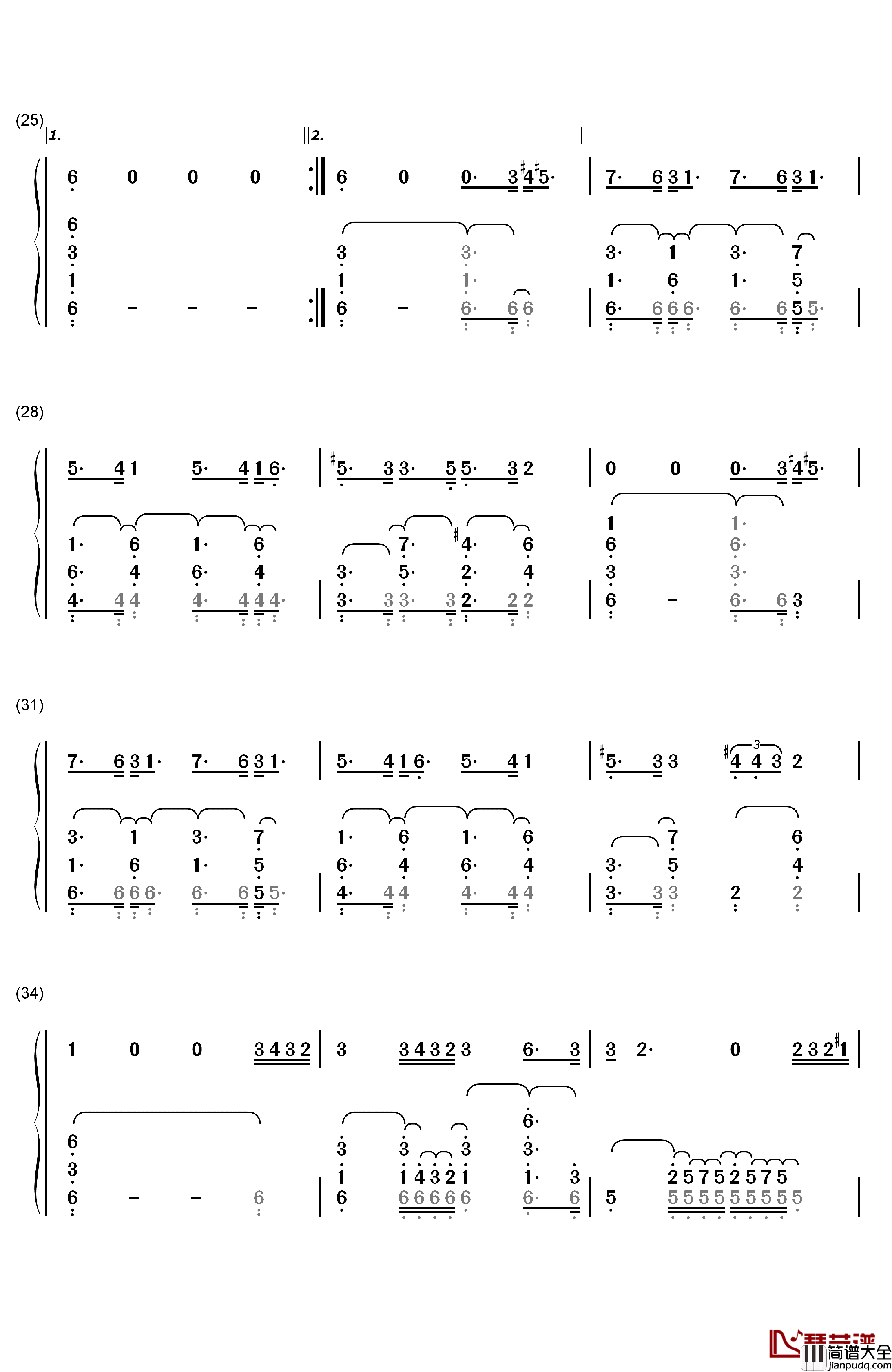 Salvatore钢琴简谱_数字双手_Lana_Del_Rey