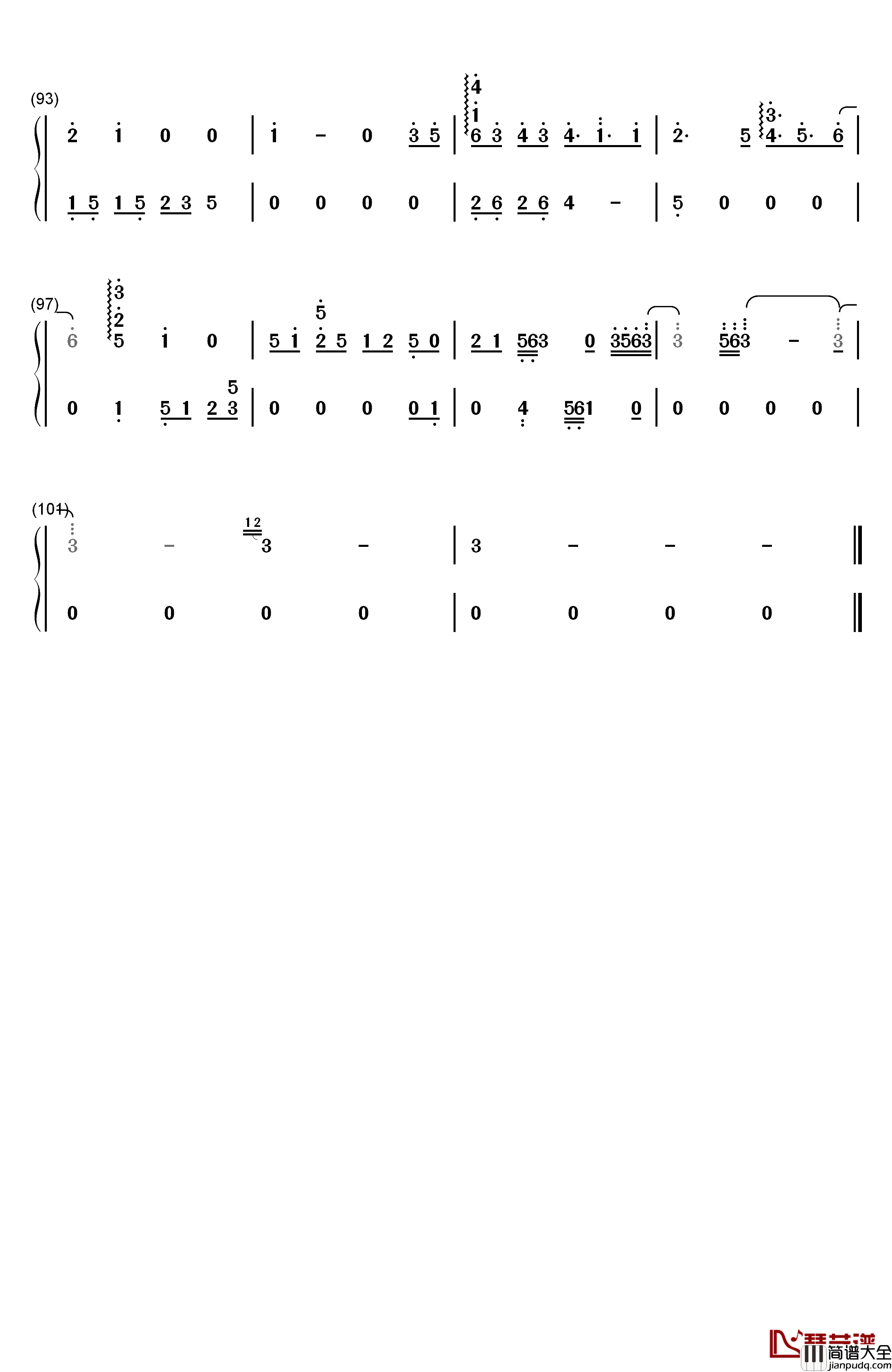 化身孤岛的鲸钢琴简谱_数字双手_徐浩
