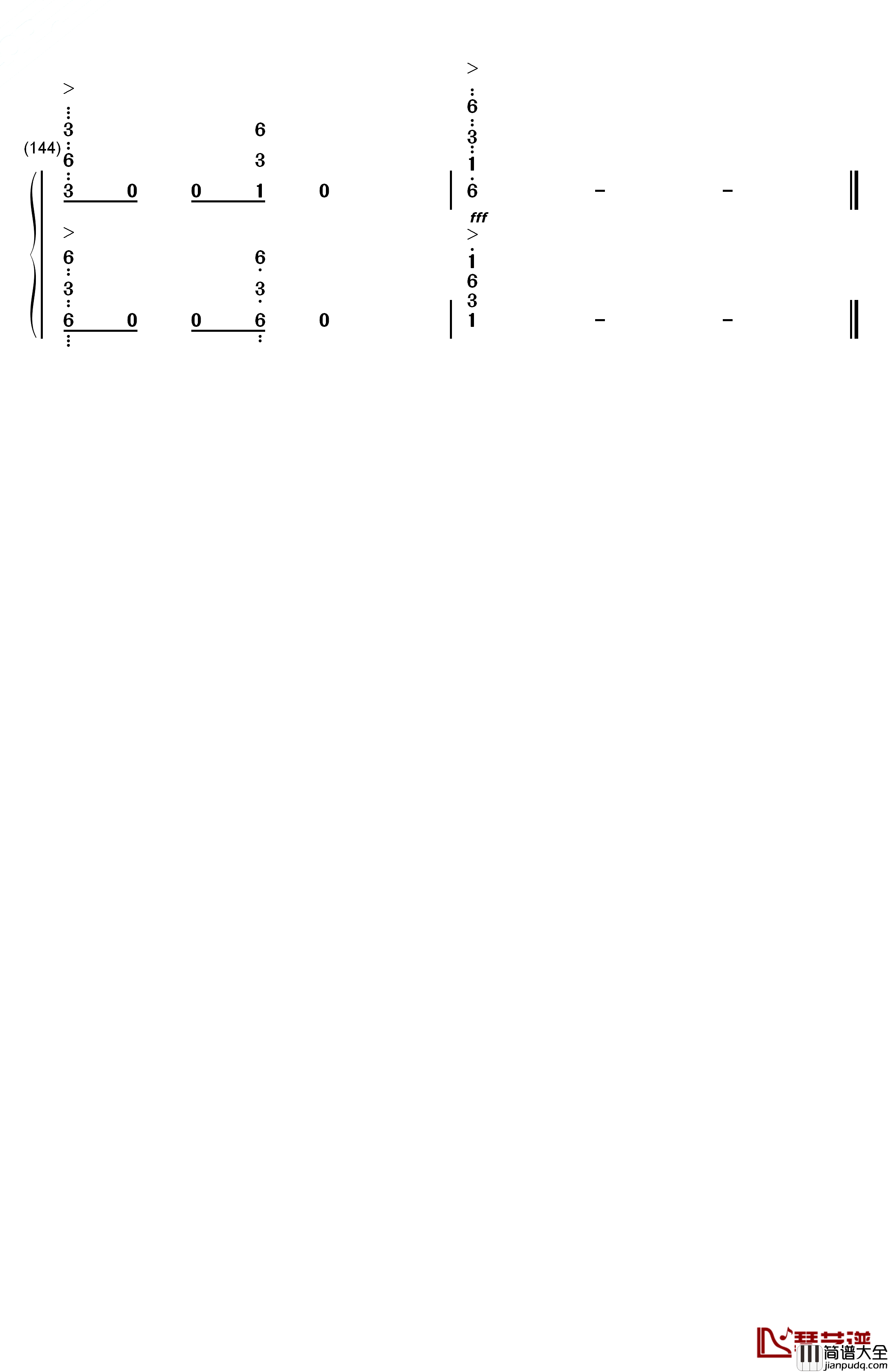 钟钢琴简谱_数字双手_李斯特