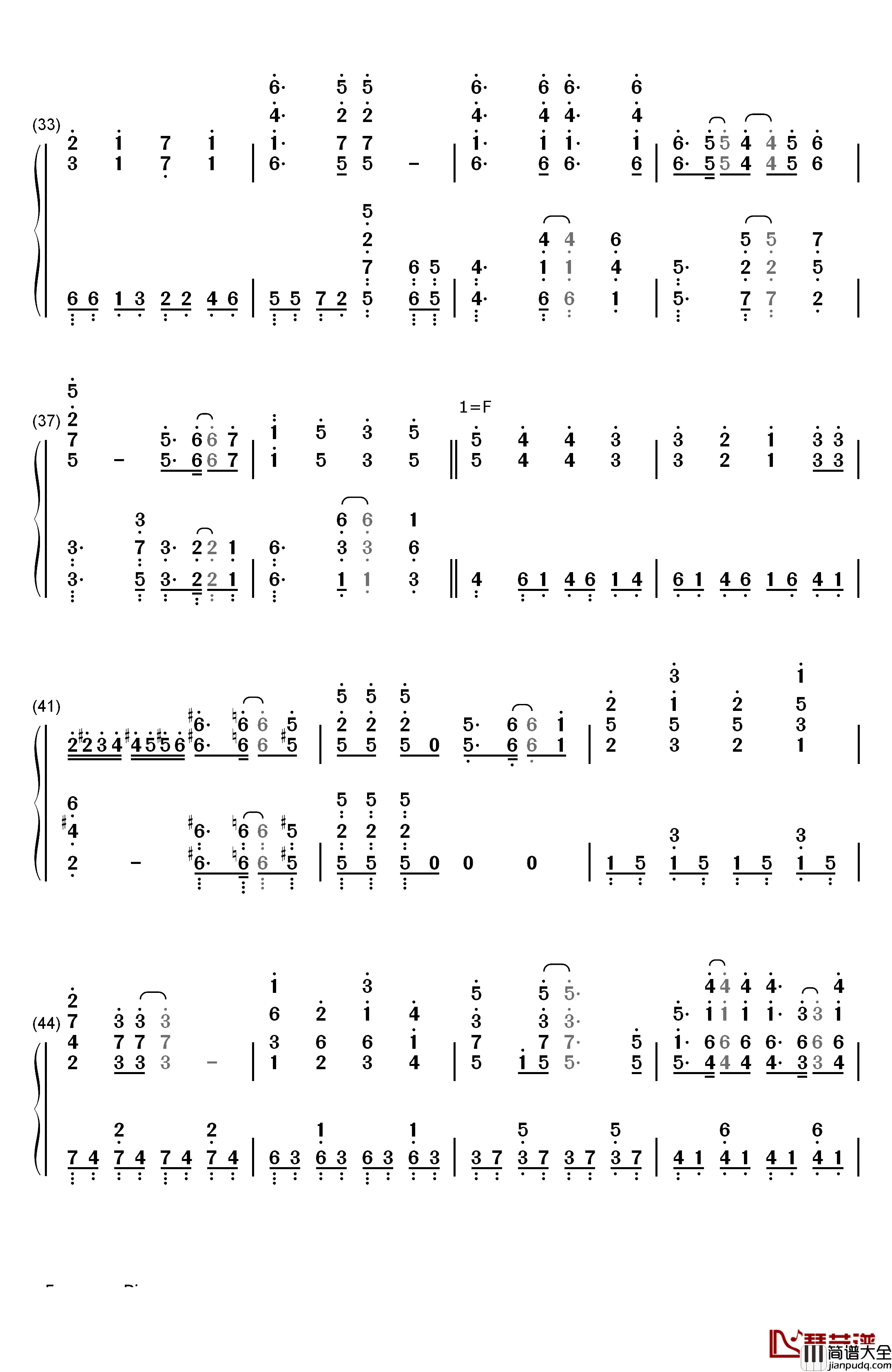 七色シンフォニー钢琴简谱_数字双手_Koala_Mode