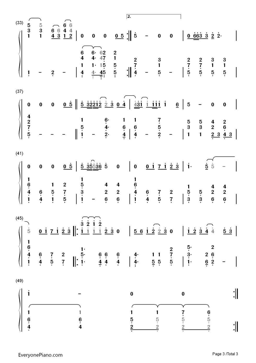 Love_Is_All_Around钢琴简谱_数字双手_Wet_Wet_Wet