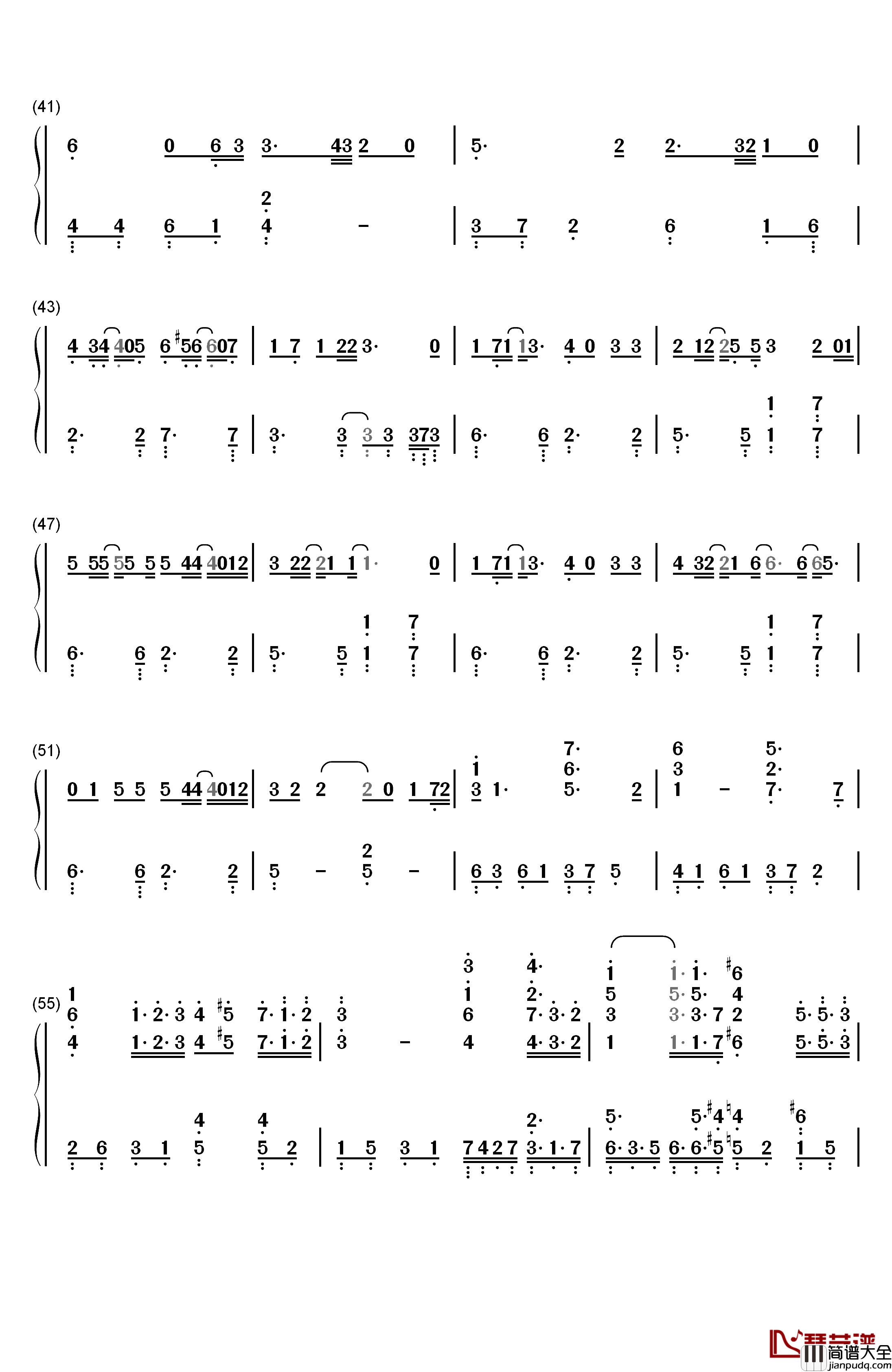 アムリタ钢琴简谱_数字双手_牧野由依