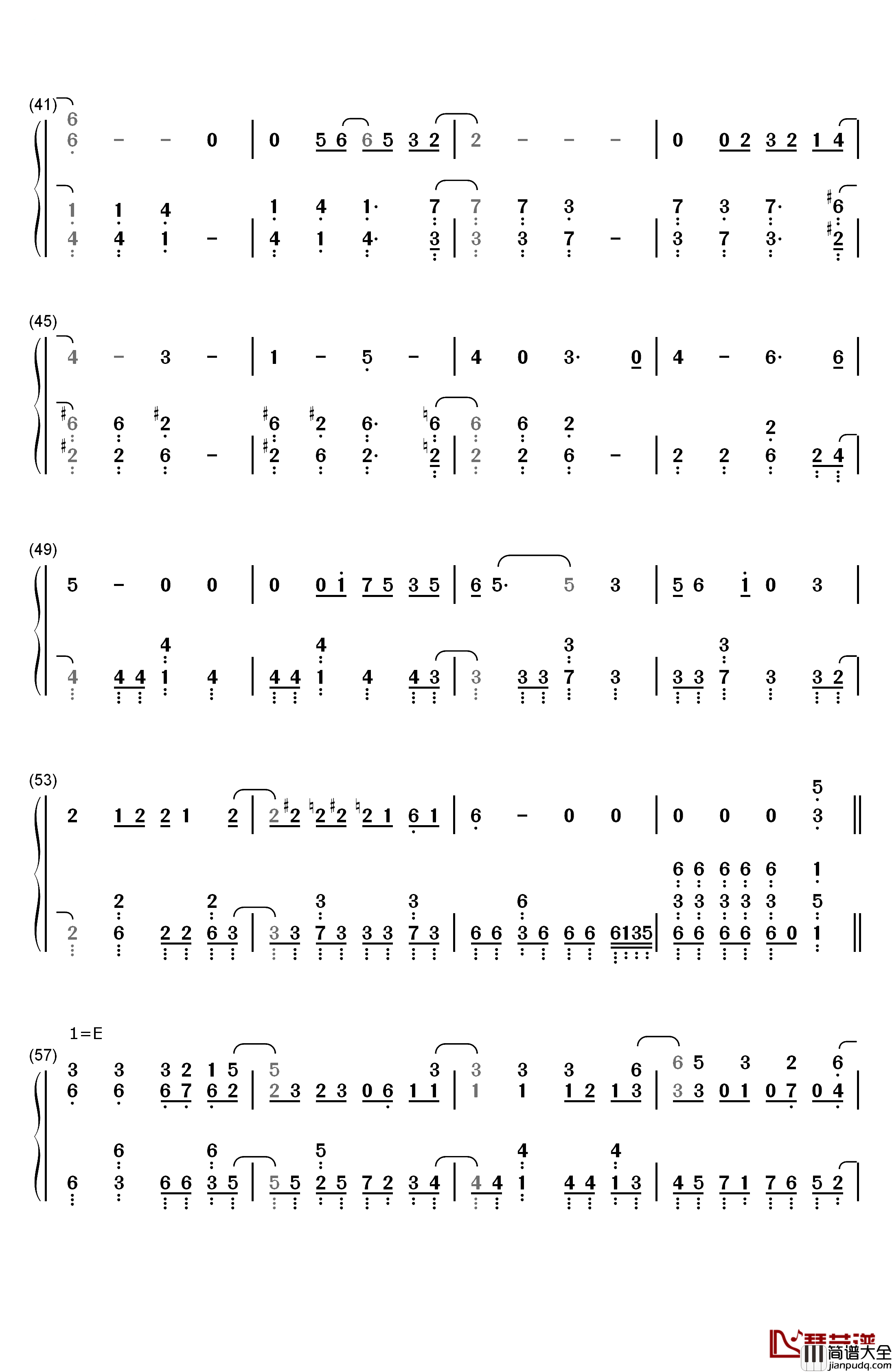 チルドレンレコード_钢琴简谱_数字双手_IA（じん）
