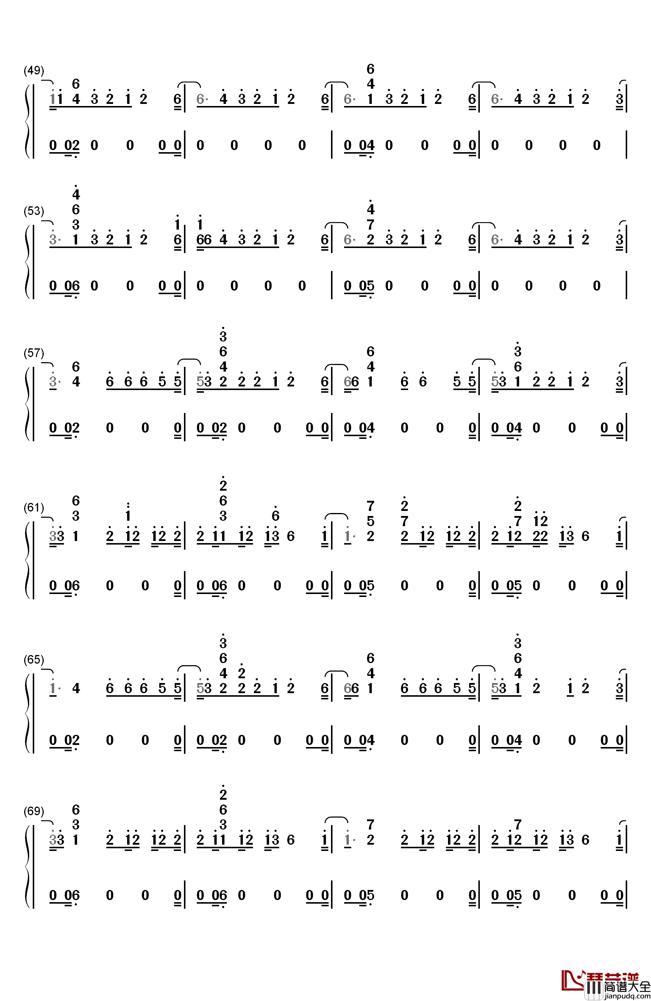 Faking_It钢琴简谱_数字双手_Calvin_Harris