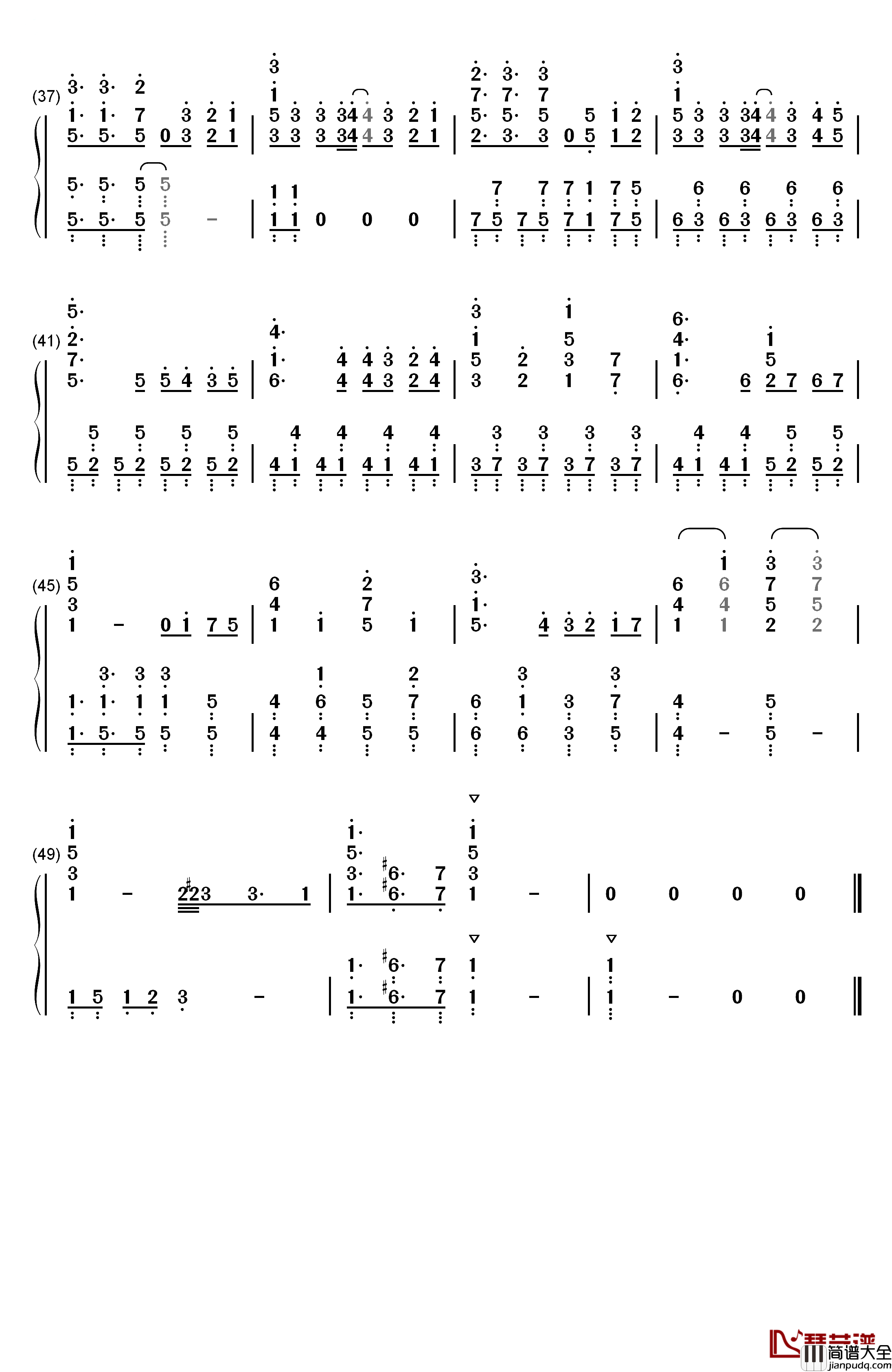 Adrenaline钢琴简谱_数字双手_TrySail