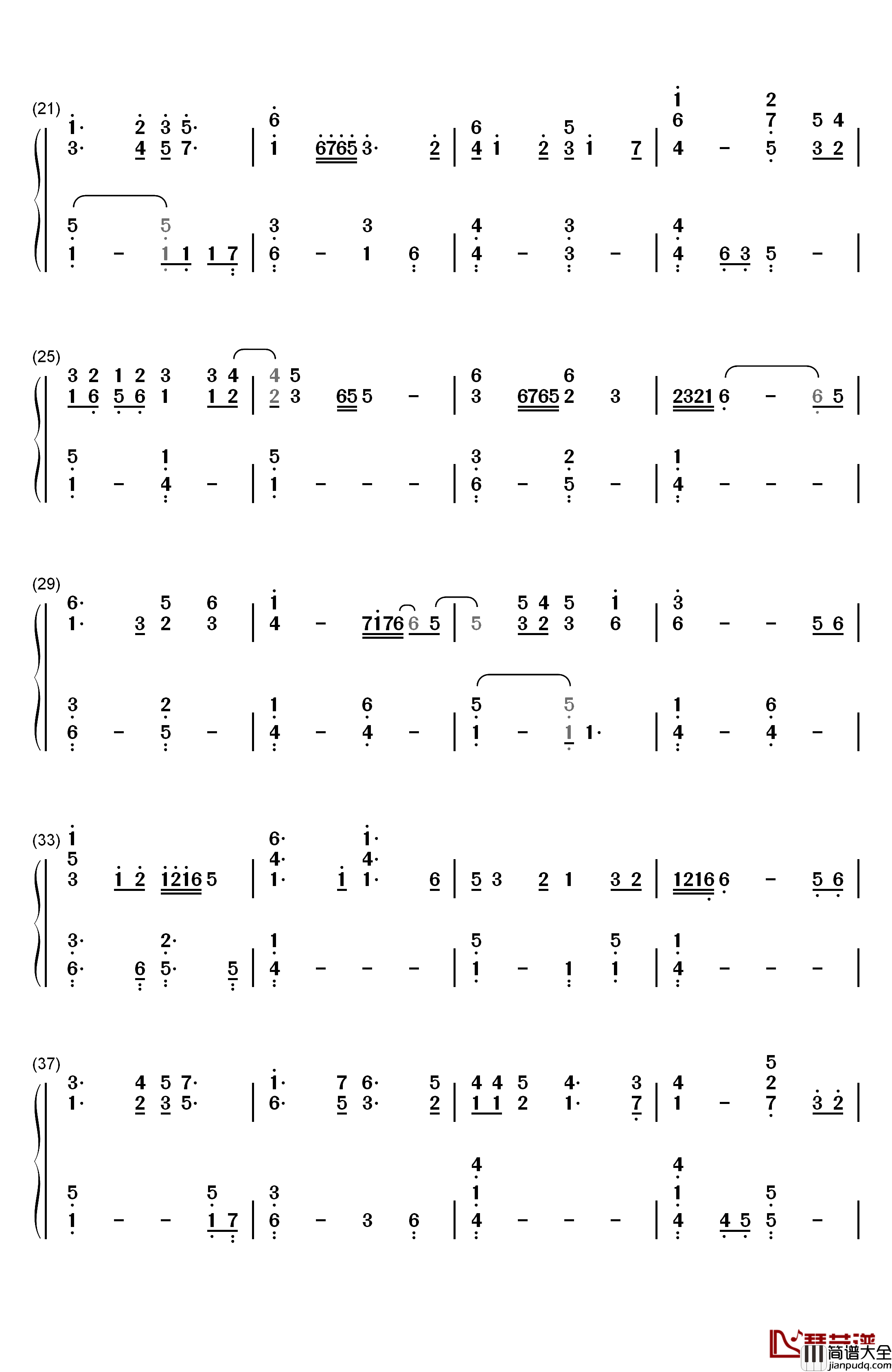 Craigie_Hill钢琴简谱_数字双手_Cara_Dillon