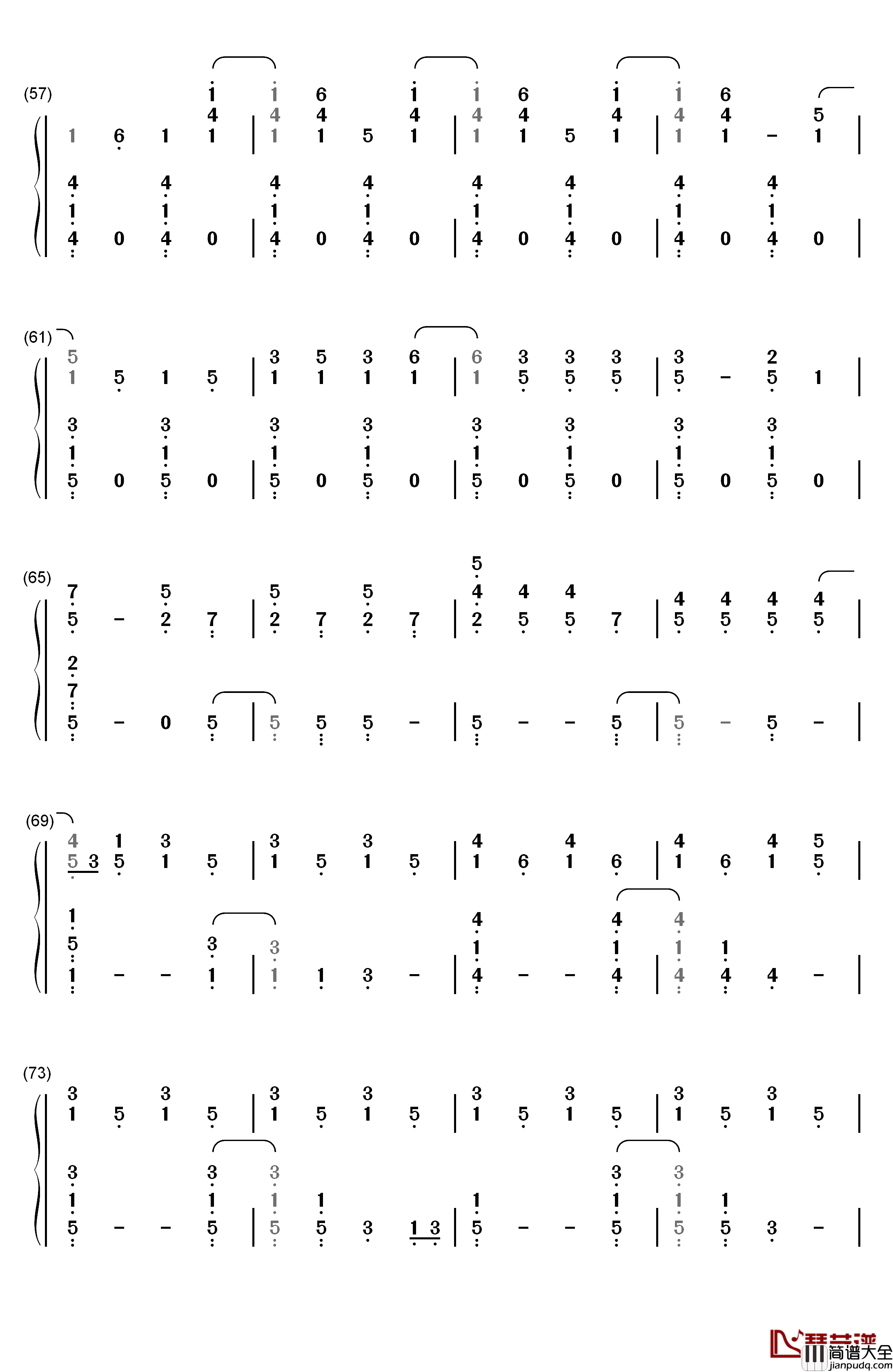 The_Scientist钢琴简谱_数字双手_Coldplay