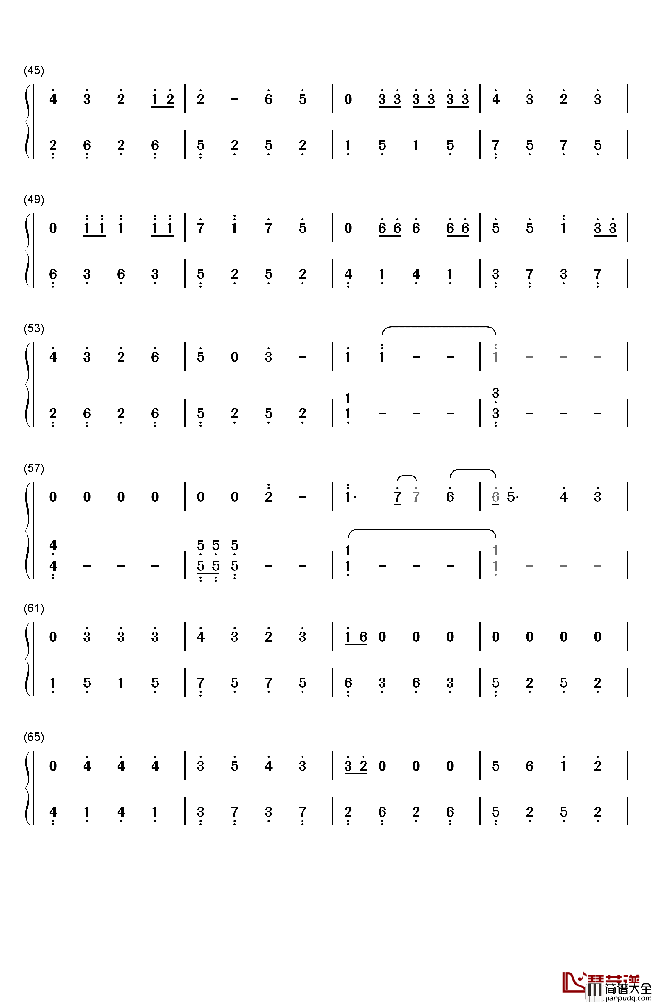 ジコチュー乃版本46钢琴简谱_数字双手_乃木坂46