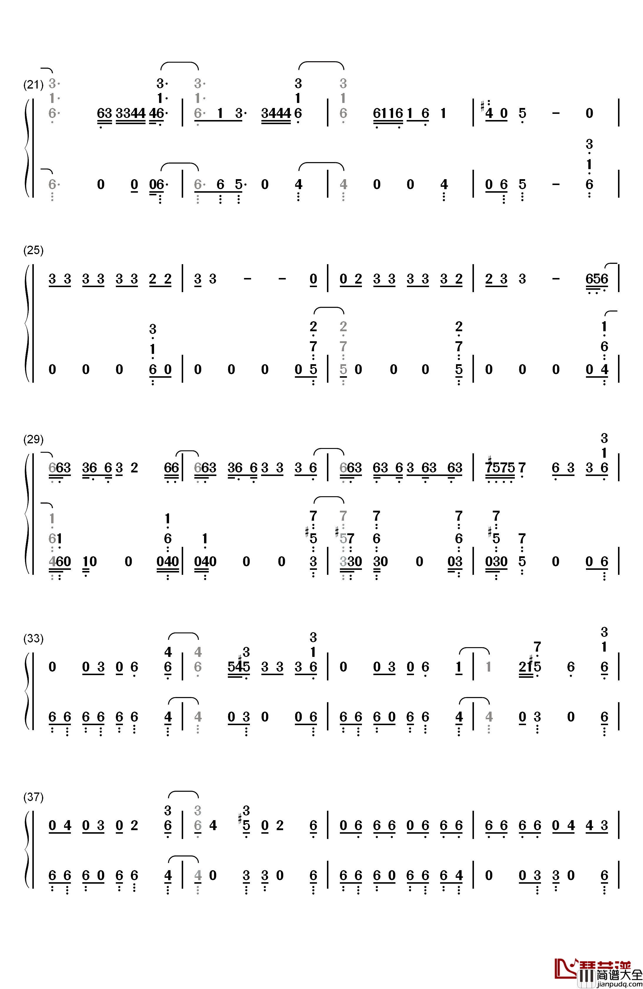 Toy钢琴简谱_数字双手_Netta