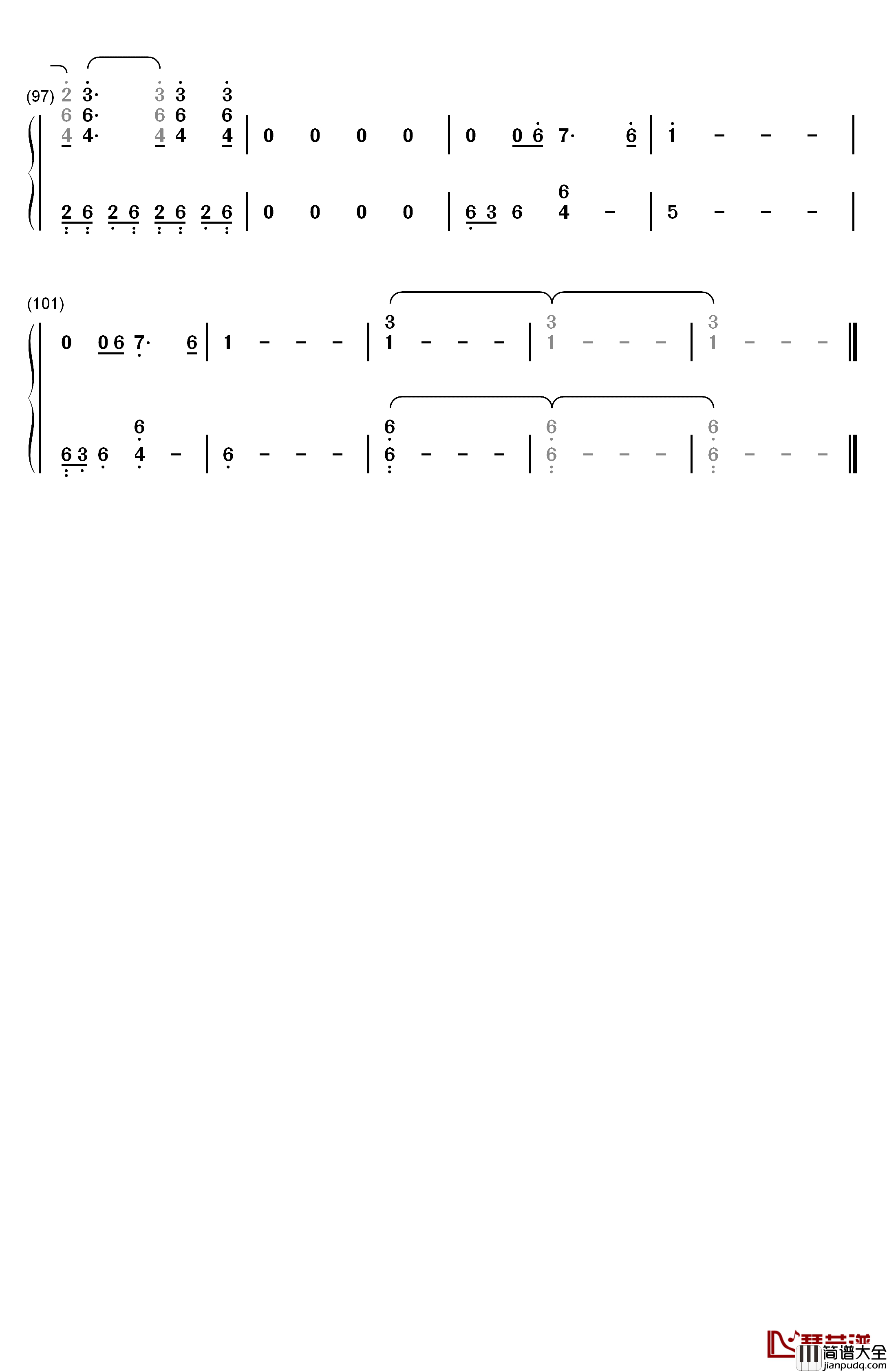 Speechless钢琴简谱_数字双手_Alan_Menken