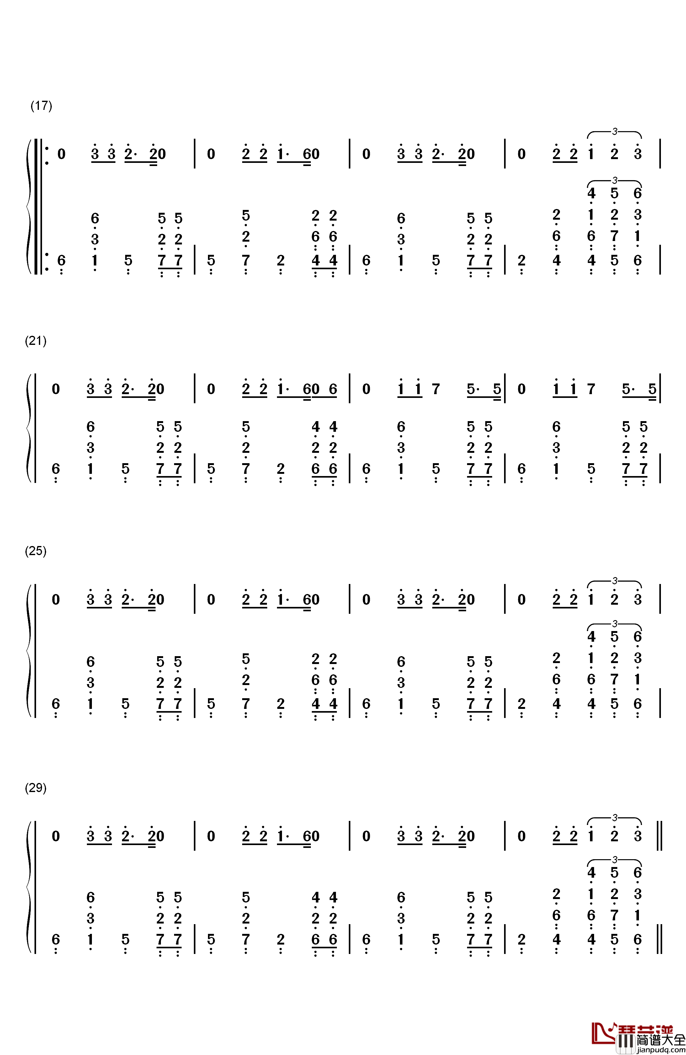 Ain't_Nobody_(Loves_Me_Better)钢琴简谱_数字双手_Jasmine_Thompson