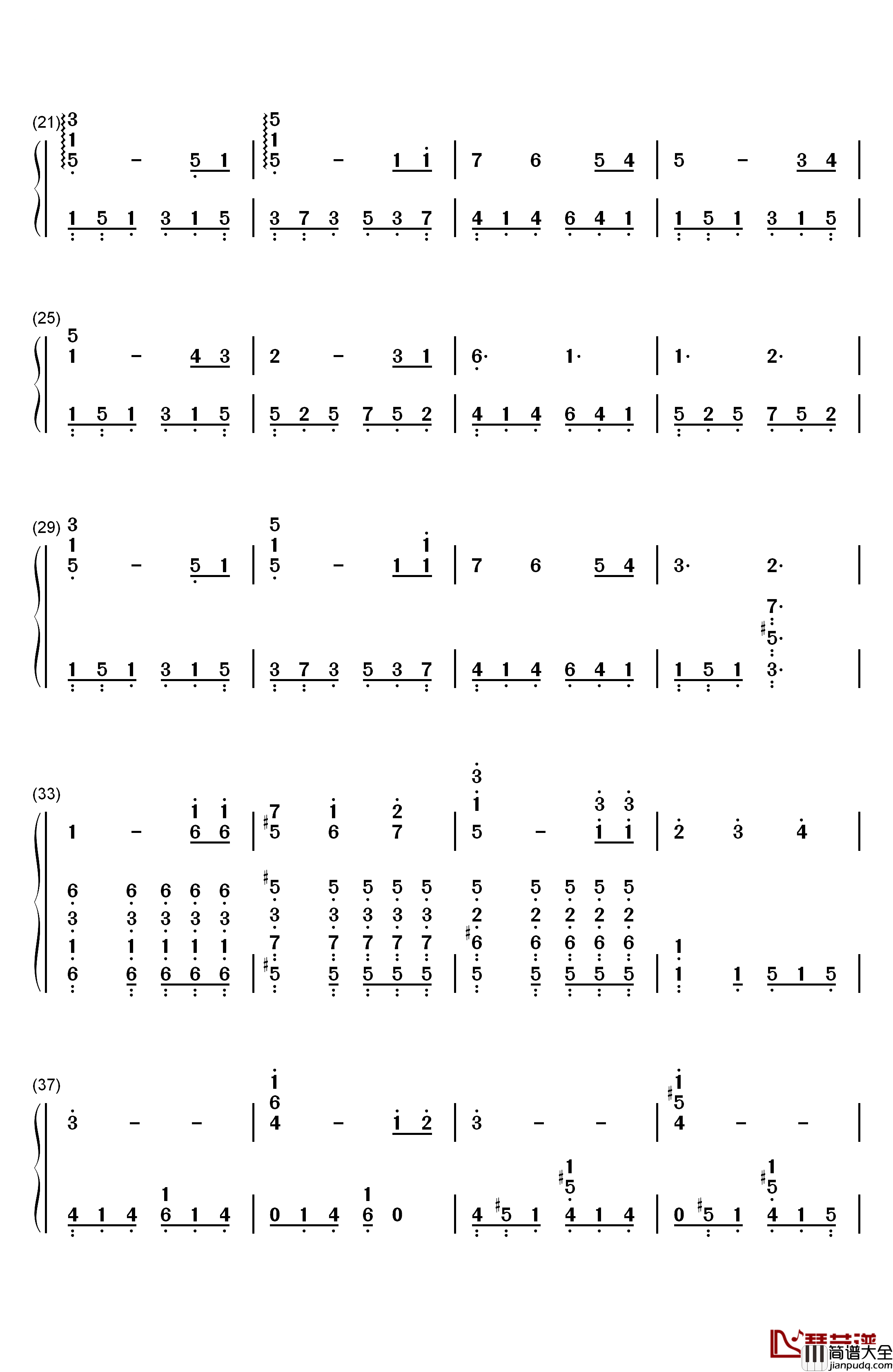 響けユーフォニアム钢琴简谱_数字双手_松田彬人