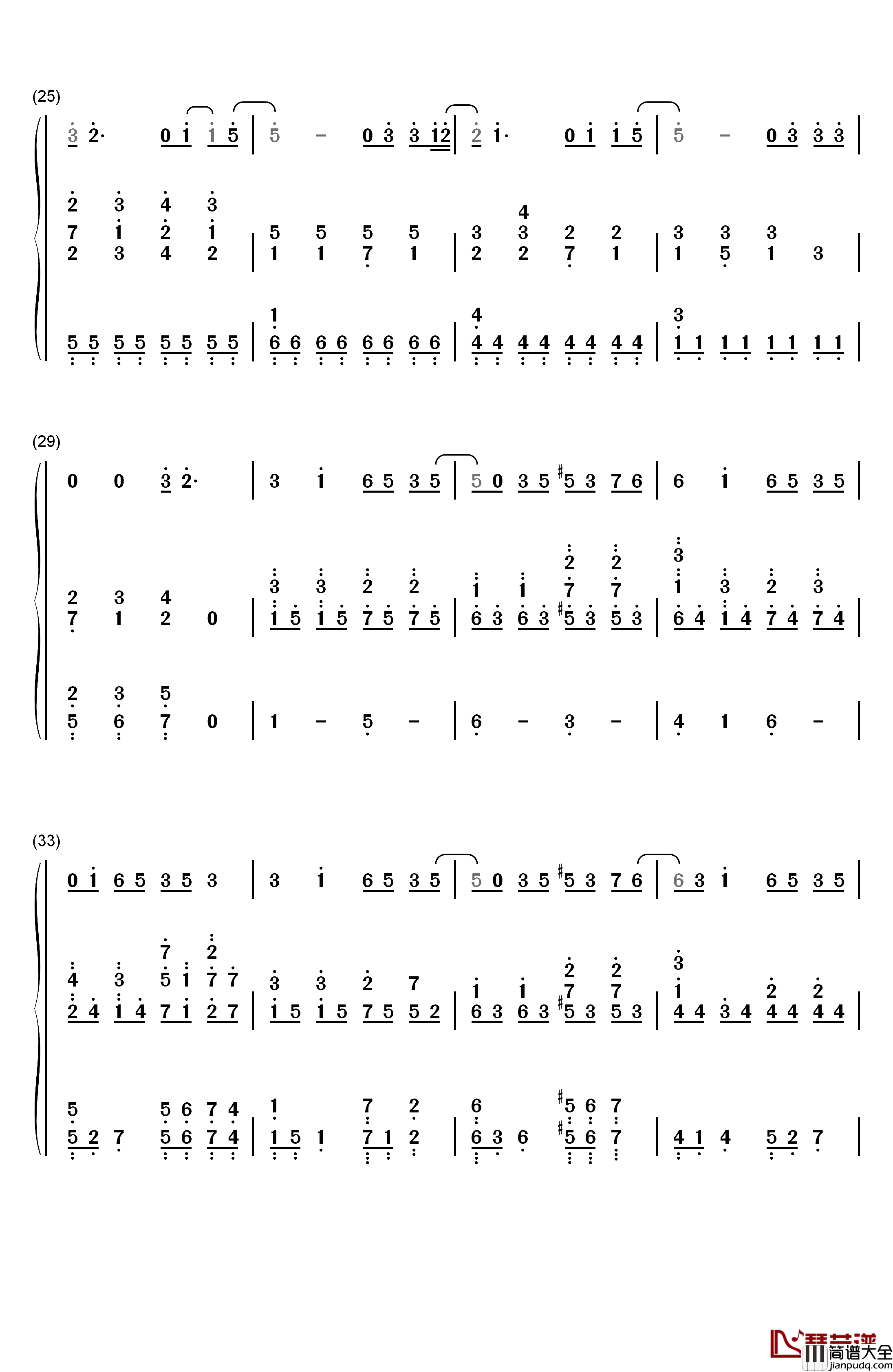 Try钢琴简谱_数字双手_Asher_Book