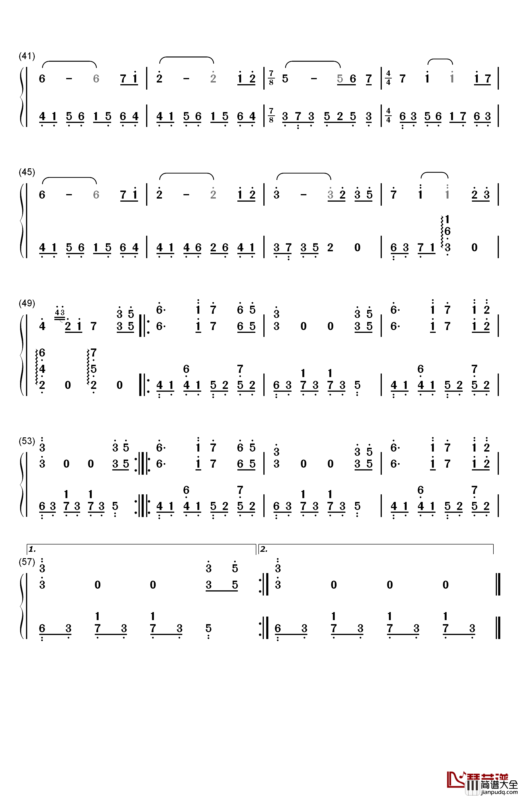 重回心灵花园钢琴简谱_数字双手_Andemund_Orchestra