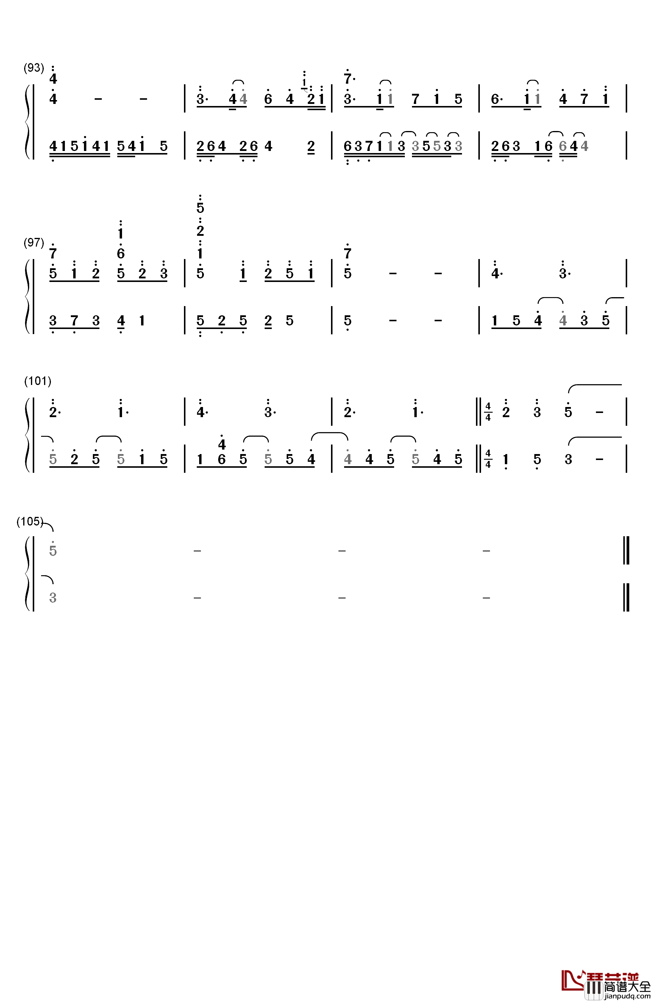 Ribbonized钢琴简谱_数字双手_李闰珉