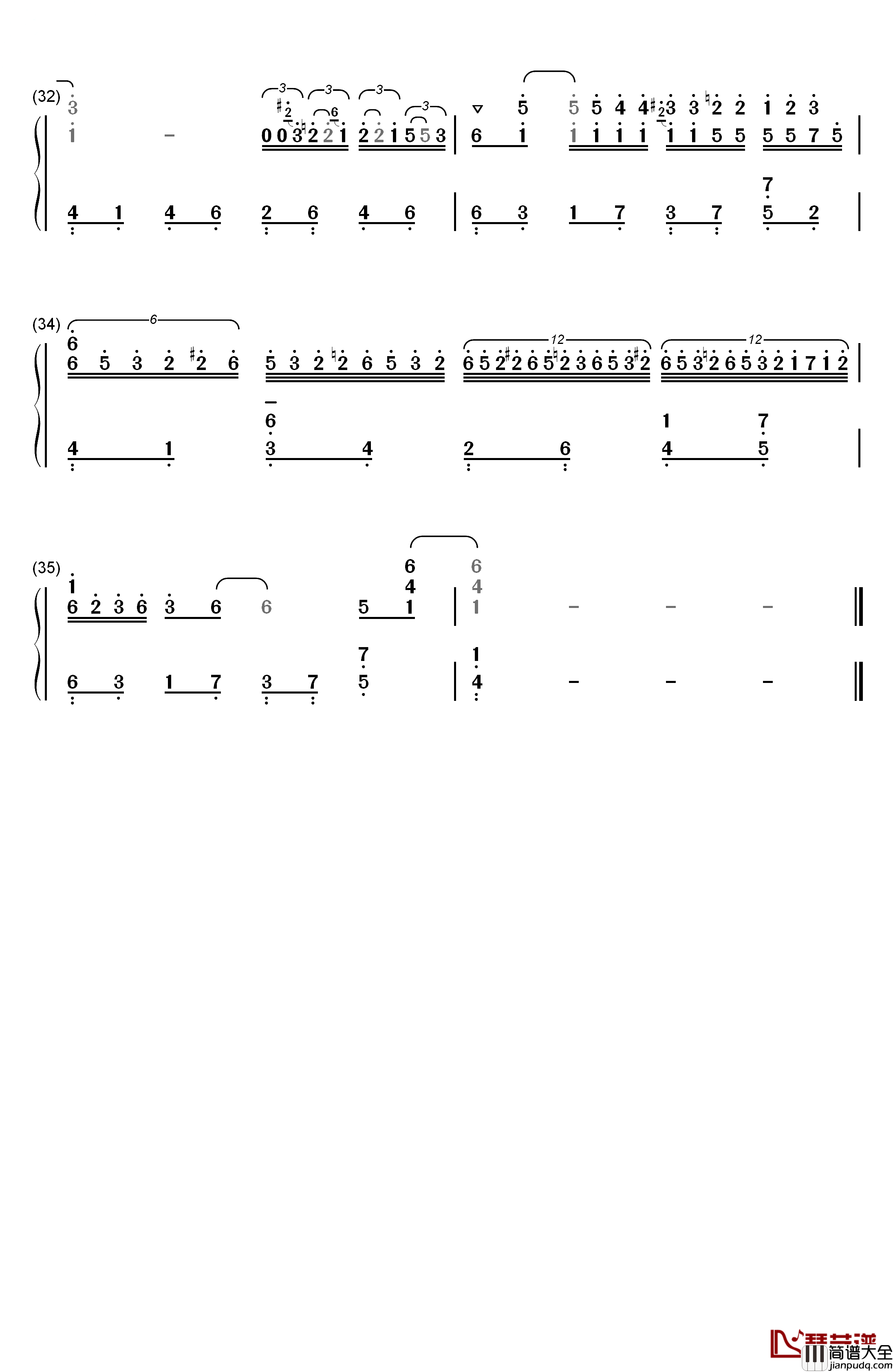 ちいさなひとつぶ钢琴简谱_数字双手_安野希世乃