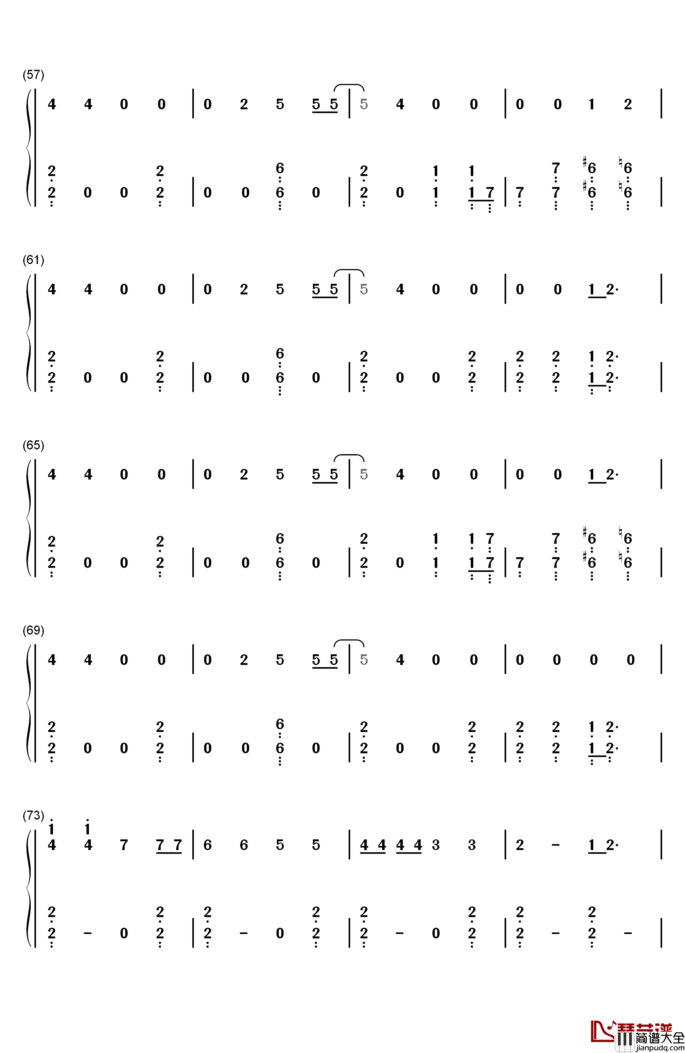 History钢琴简谱_数字双手_EXO