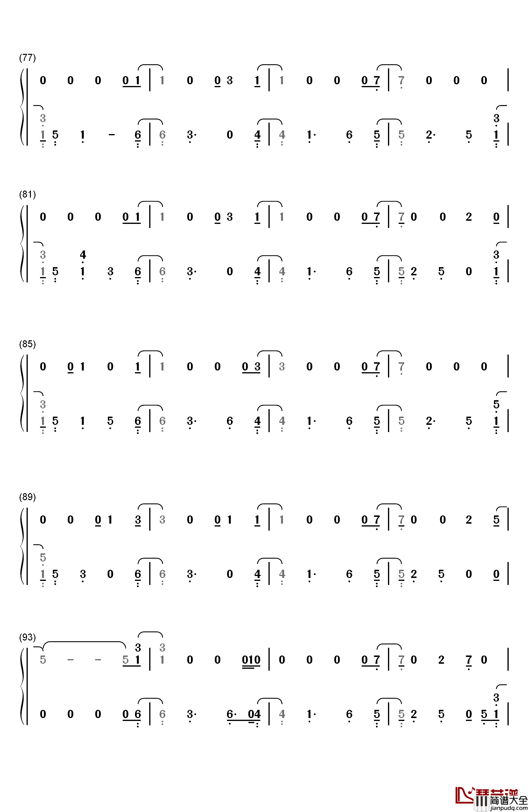 Follow_Your_Fire钢琴简谱_数字双手_Kodaline