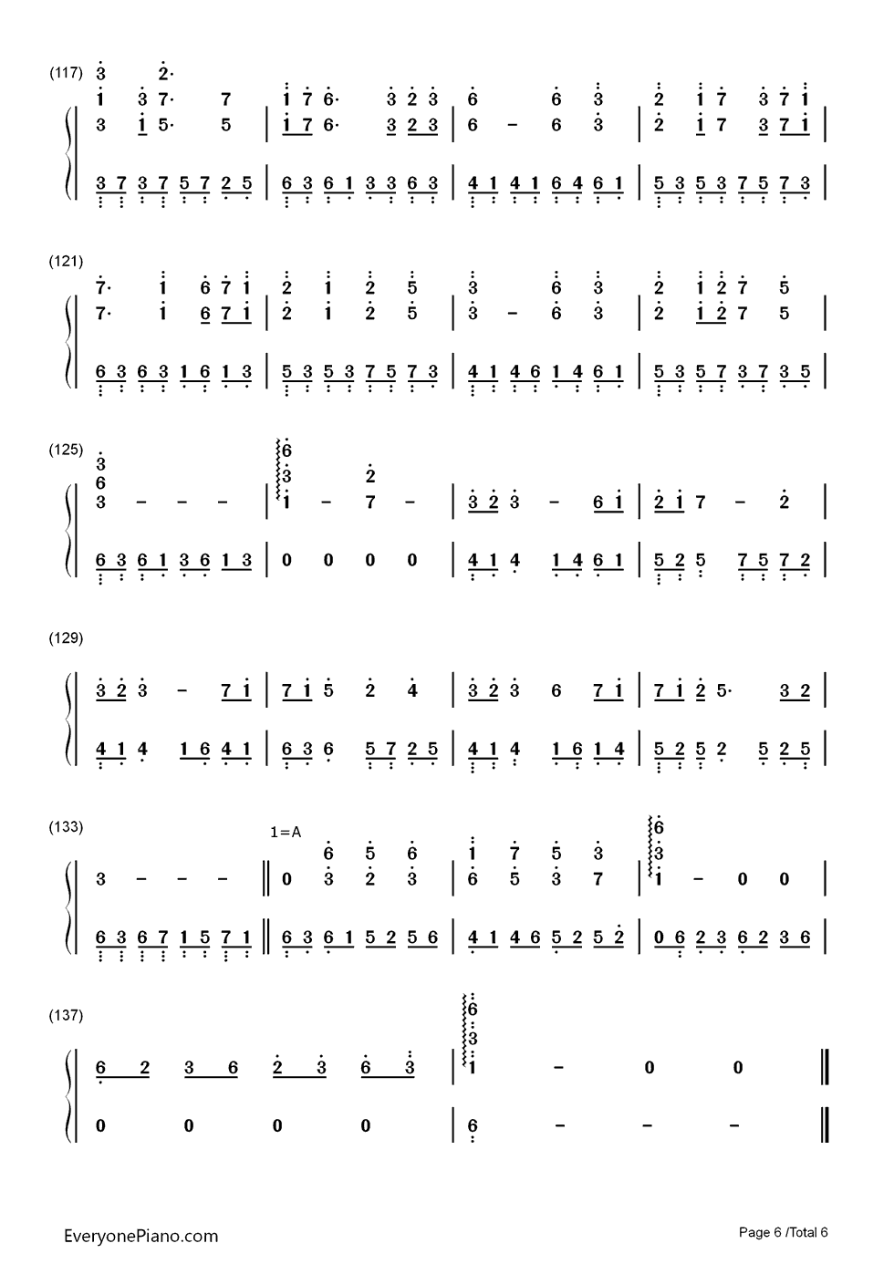 Schwarz～そして少女は森の中～钢琴简谱_数字双手_霜月はるか&Revo