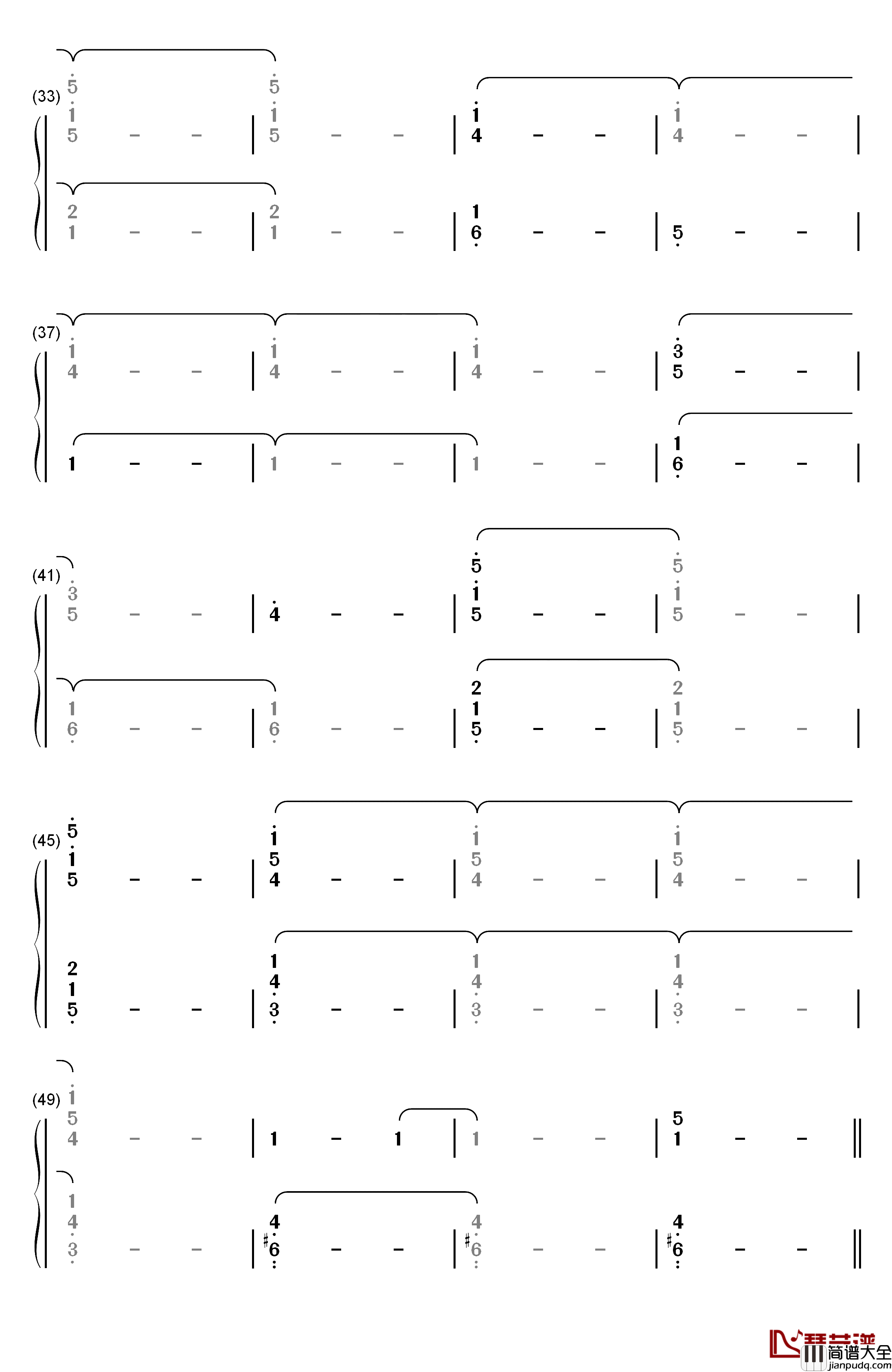 Together钢琴简谱_数字双手_Henry_Jackman