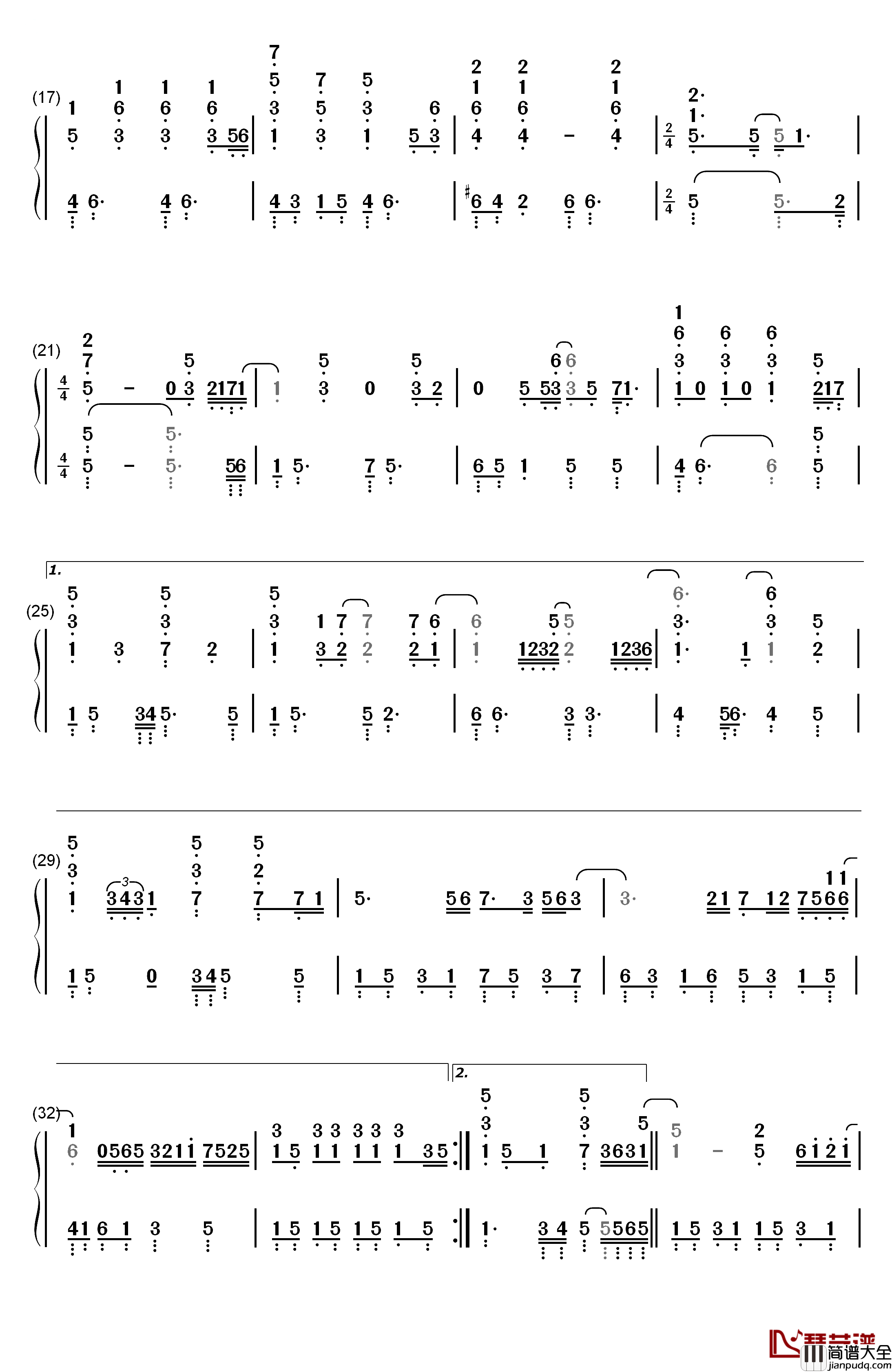 Home钢琴简谱_数字双手_Michael_Buble