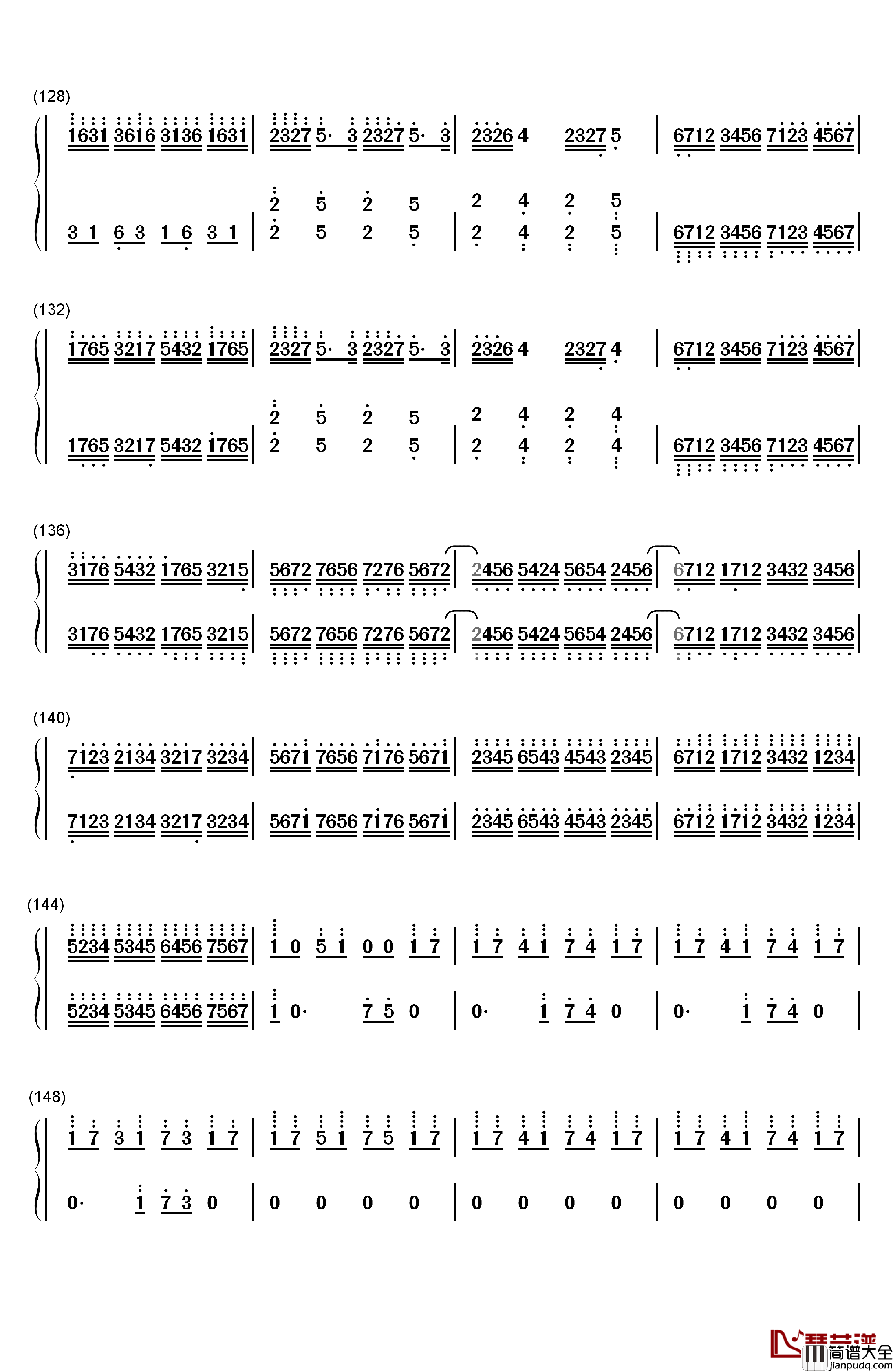 Clocks钢琴简谱_数字双手_马克西姆