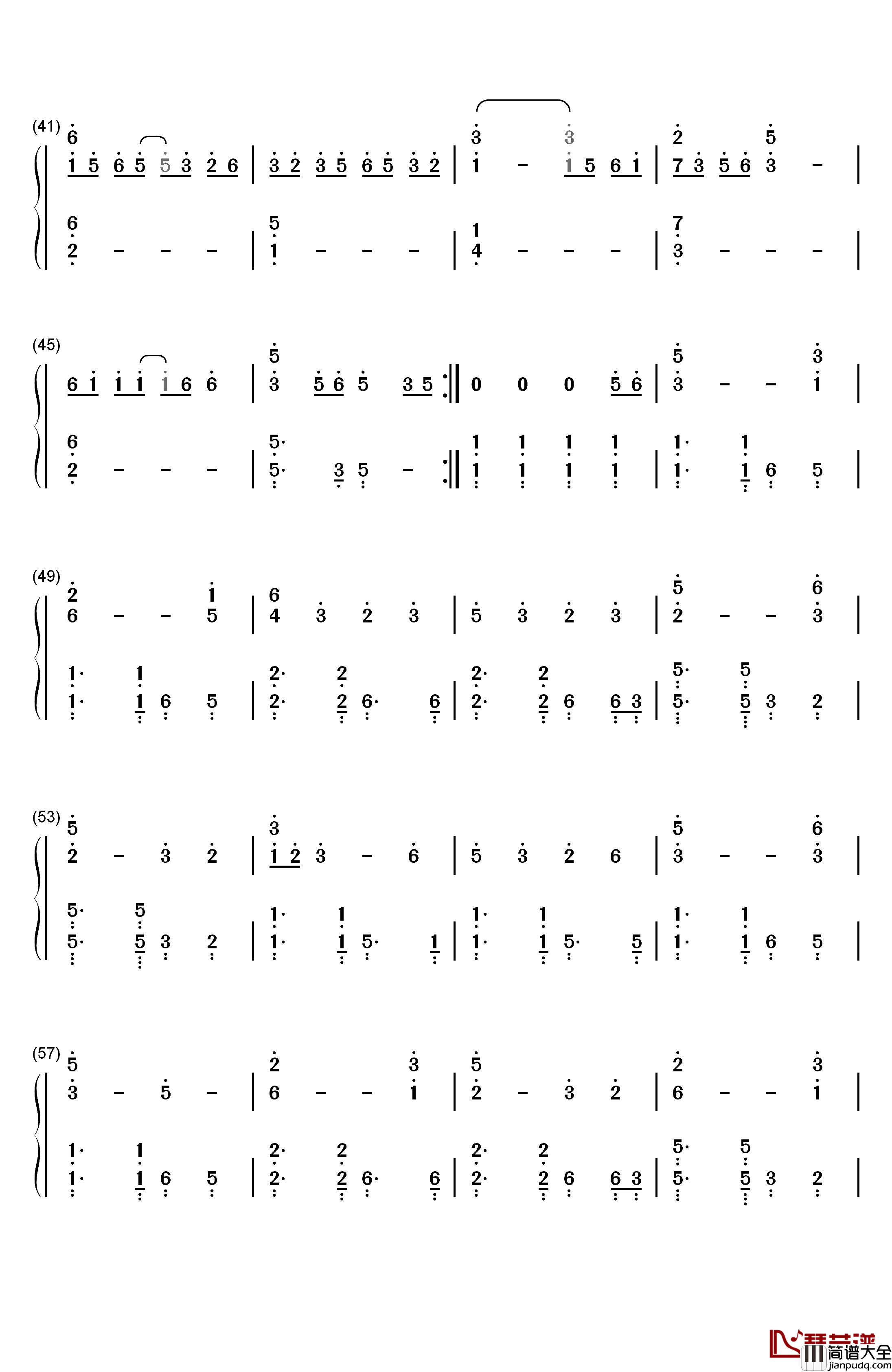 笑红尘钢琴简谱_数字双手_陈淑桦