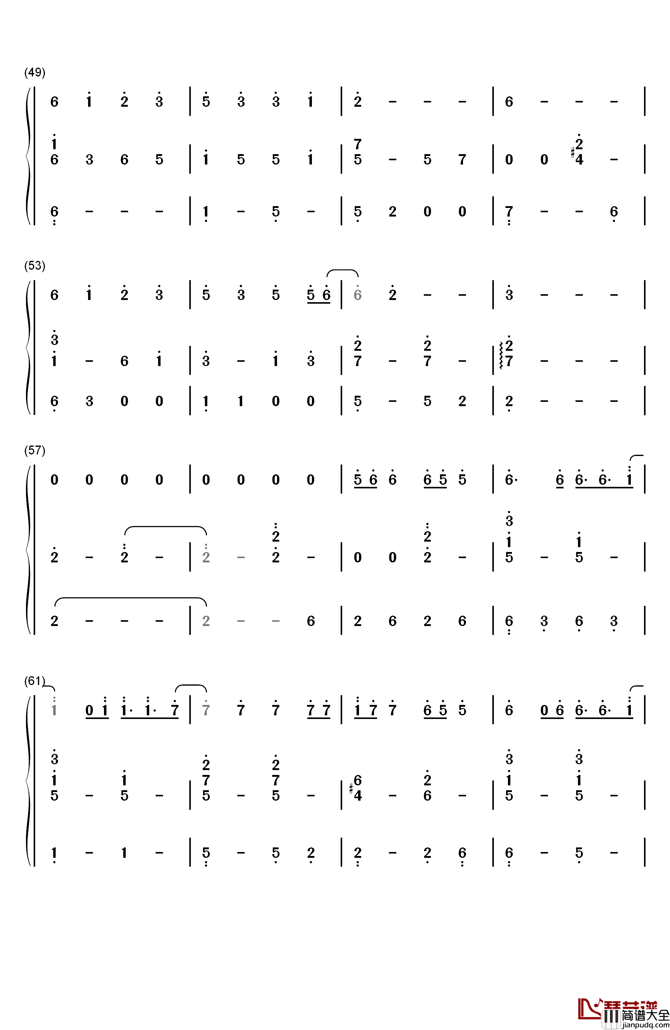 异类钢琴简谱_数字双手_华晨宇