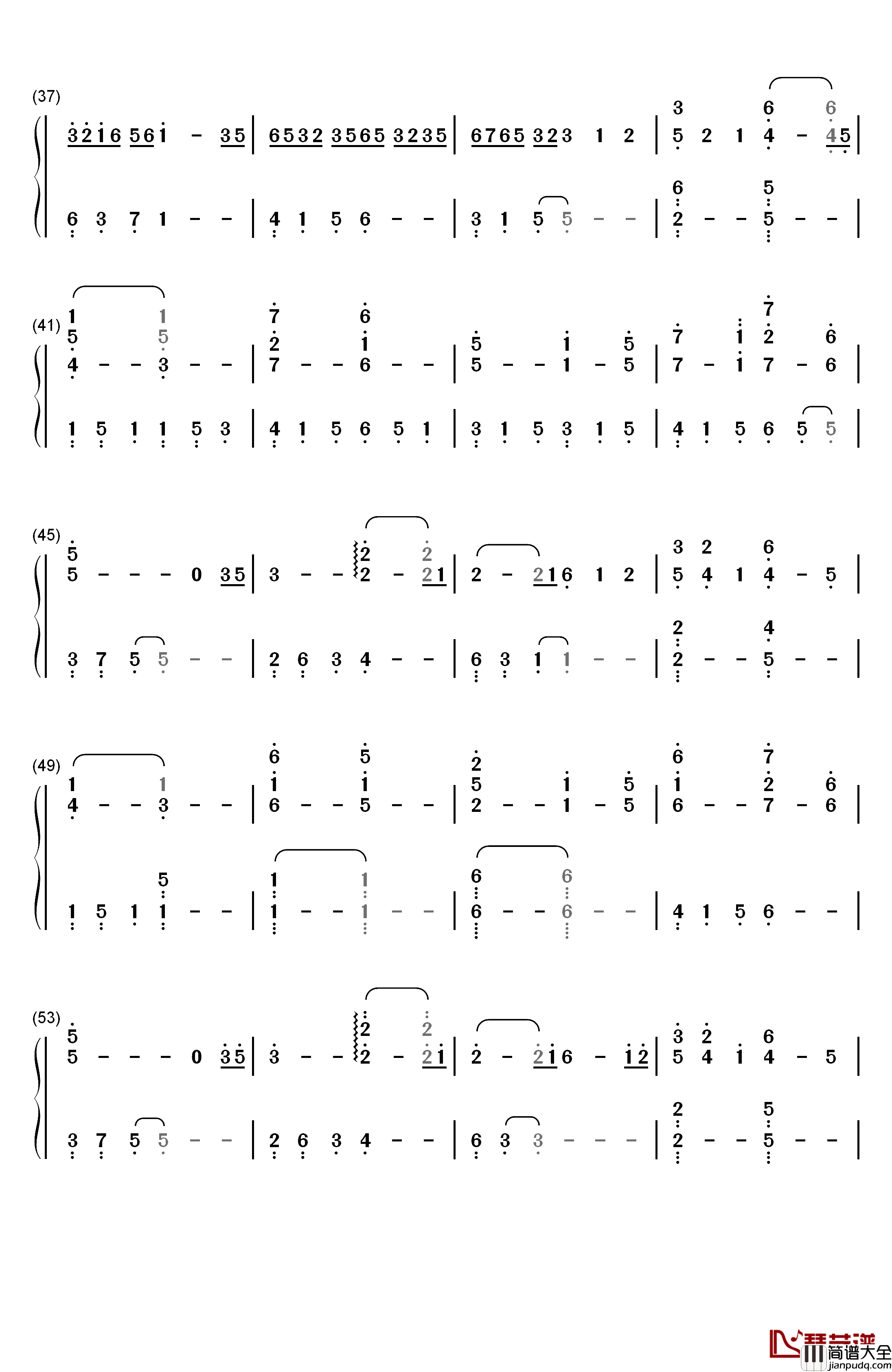 Sleeping_Dove钢琴简谱_数字双手_David_Lanz