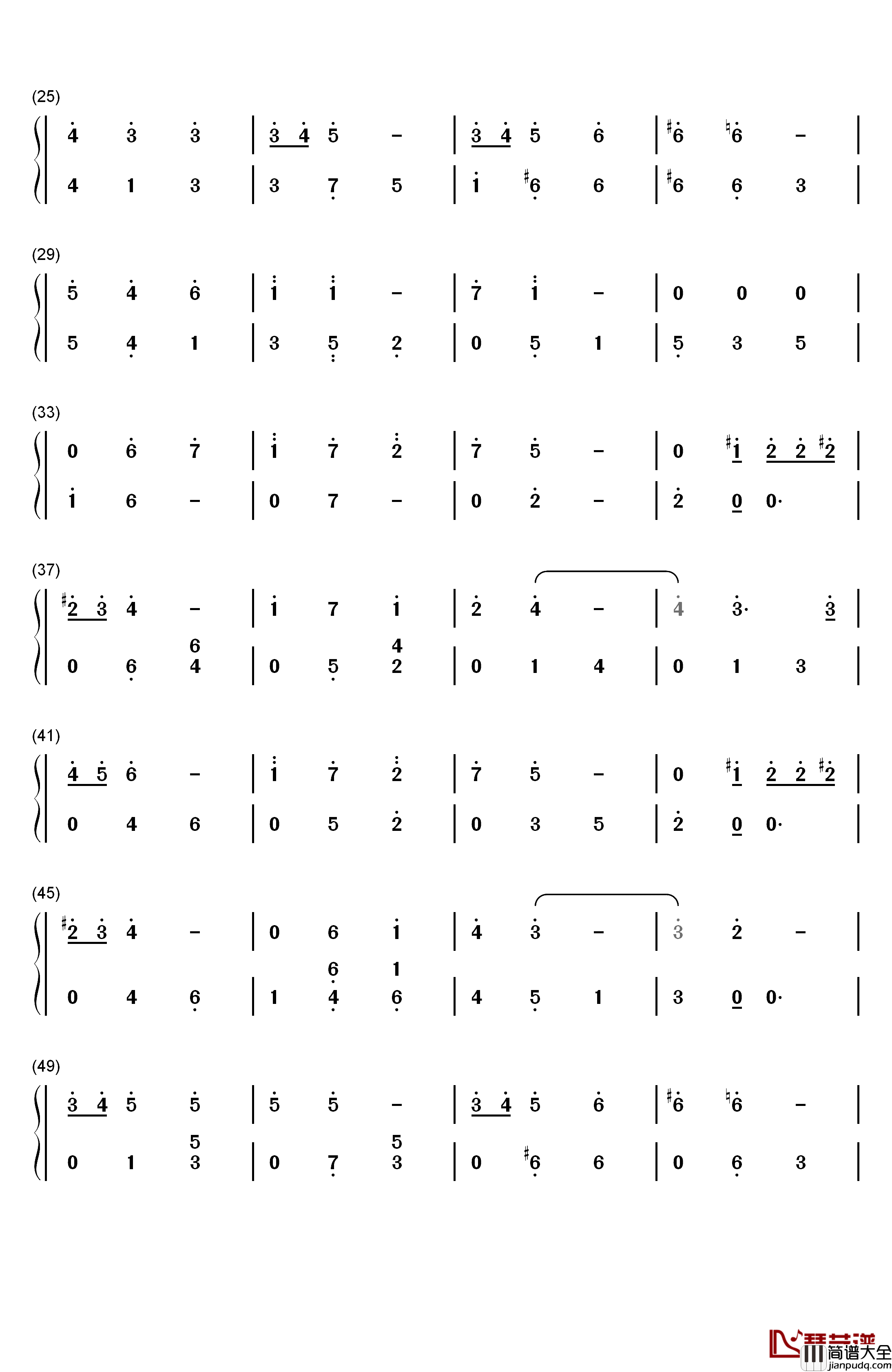 恋心钢琴简谱_数字双手_水谷広実