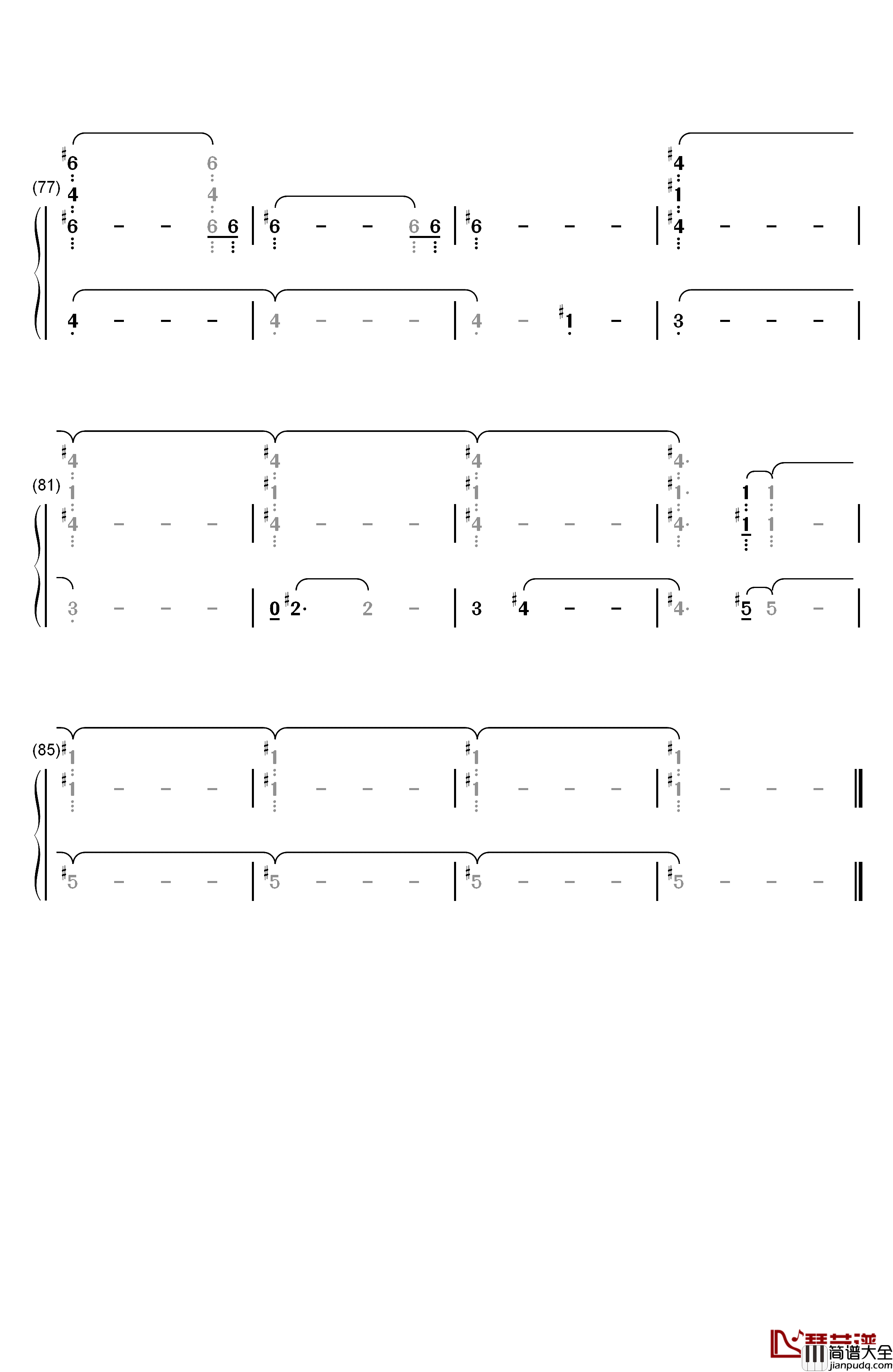 辐射4主题曲钢琴简谱_数字双手_Inon_Zur